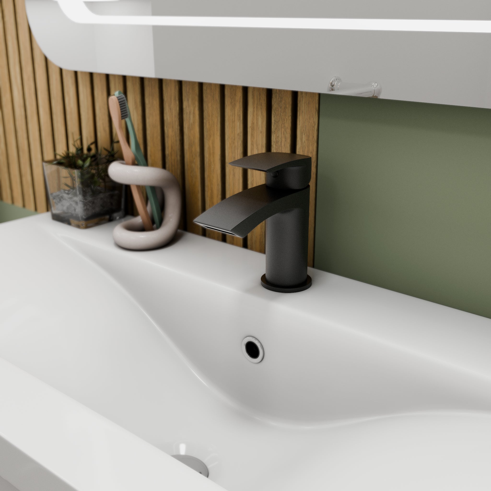 Cascade Mono Basin Mixer Tap with Push Button Waste