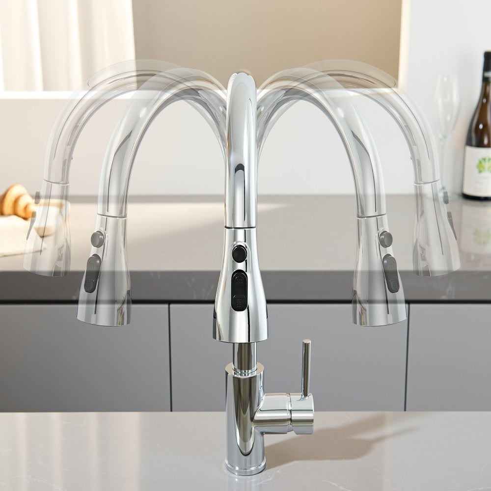 Kelso Single Lever Kitchen Sink Mixer Tap - Chrome
