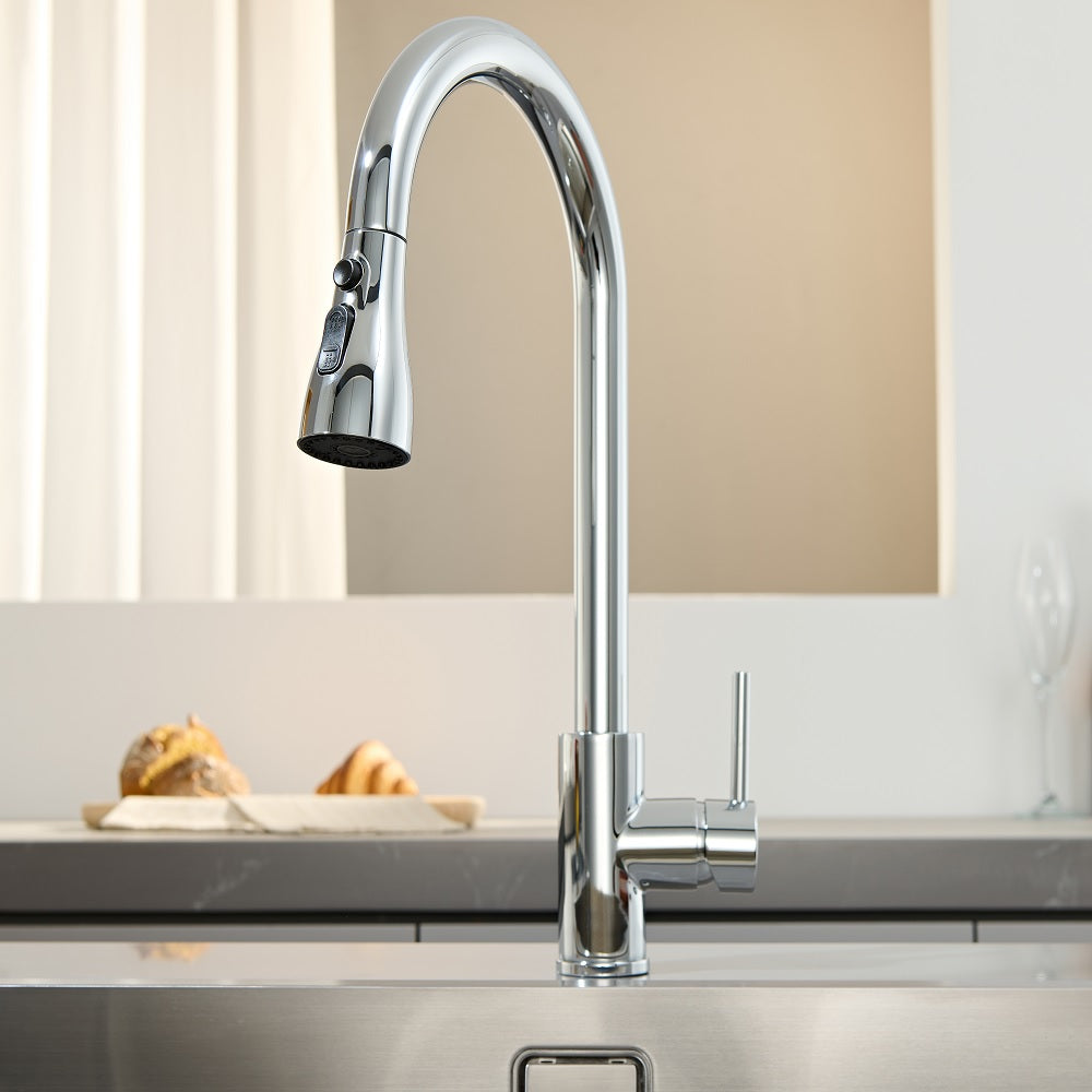 Kelso Single Lever Kitchen Sink Mixer Tap - Chrome