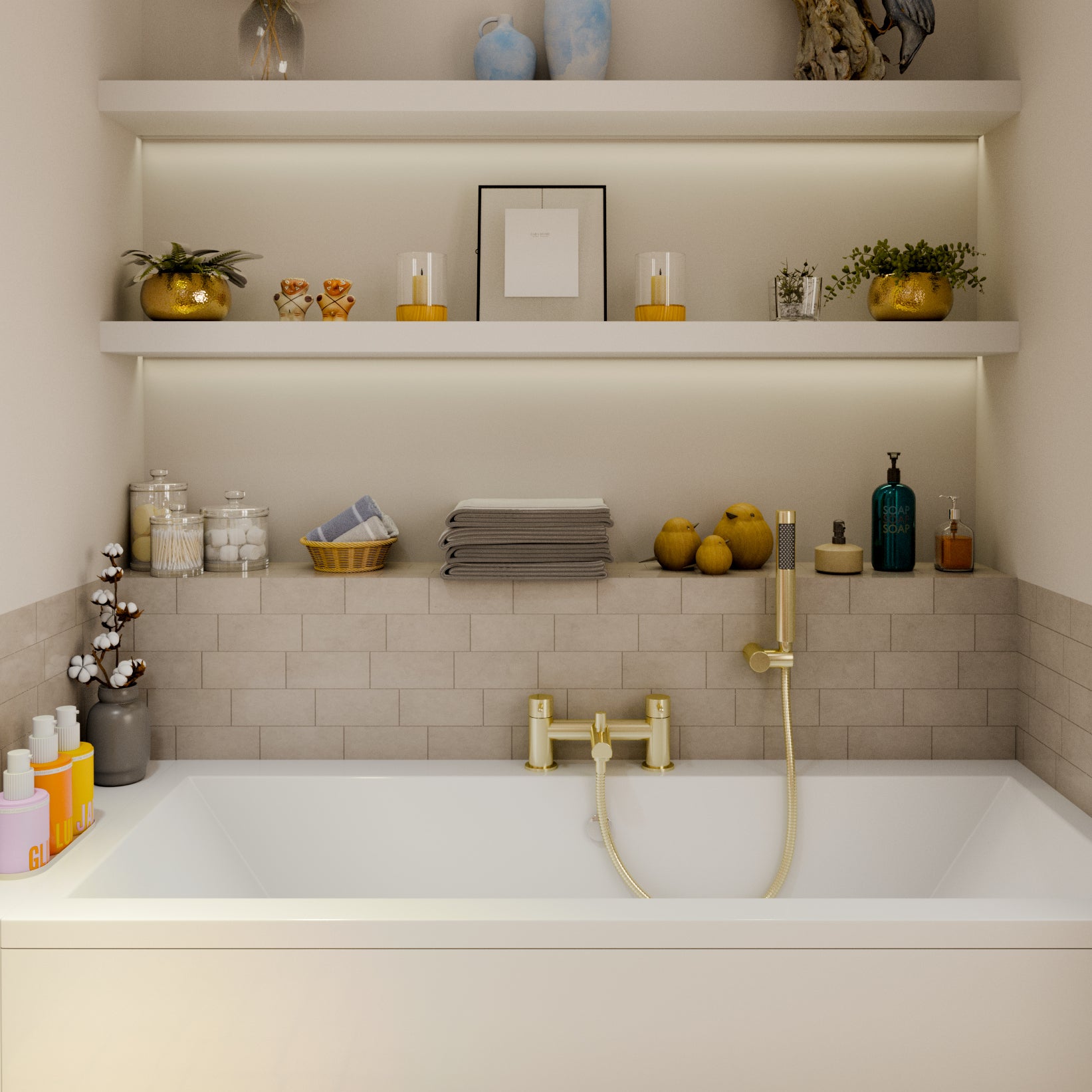 Delta Round lever Bath Shower Mixer Tap with Kit