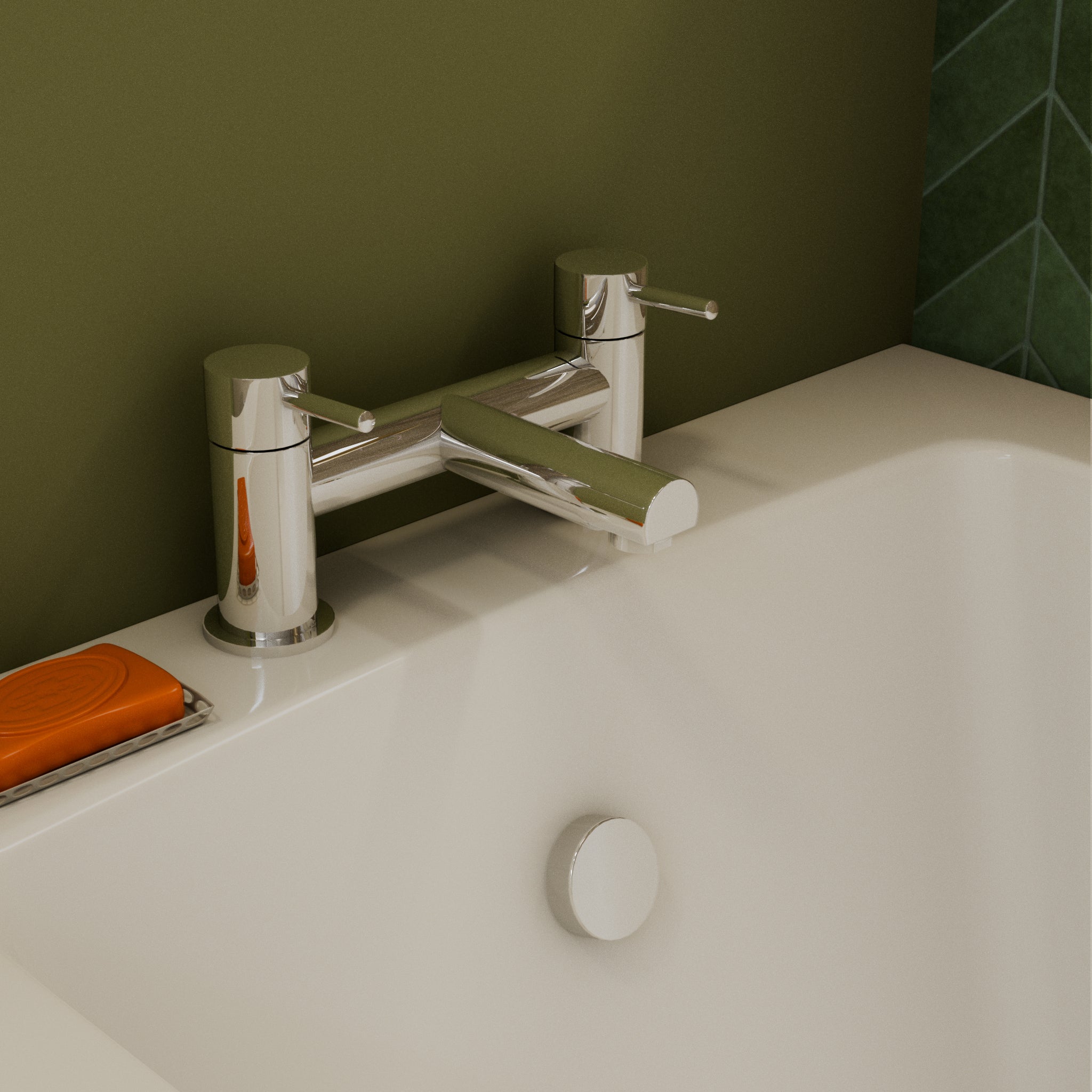 Delta Round Bath Filler Mixer Tap