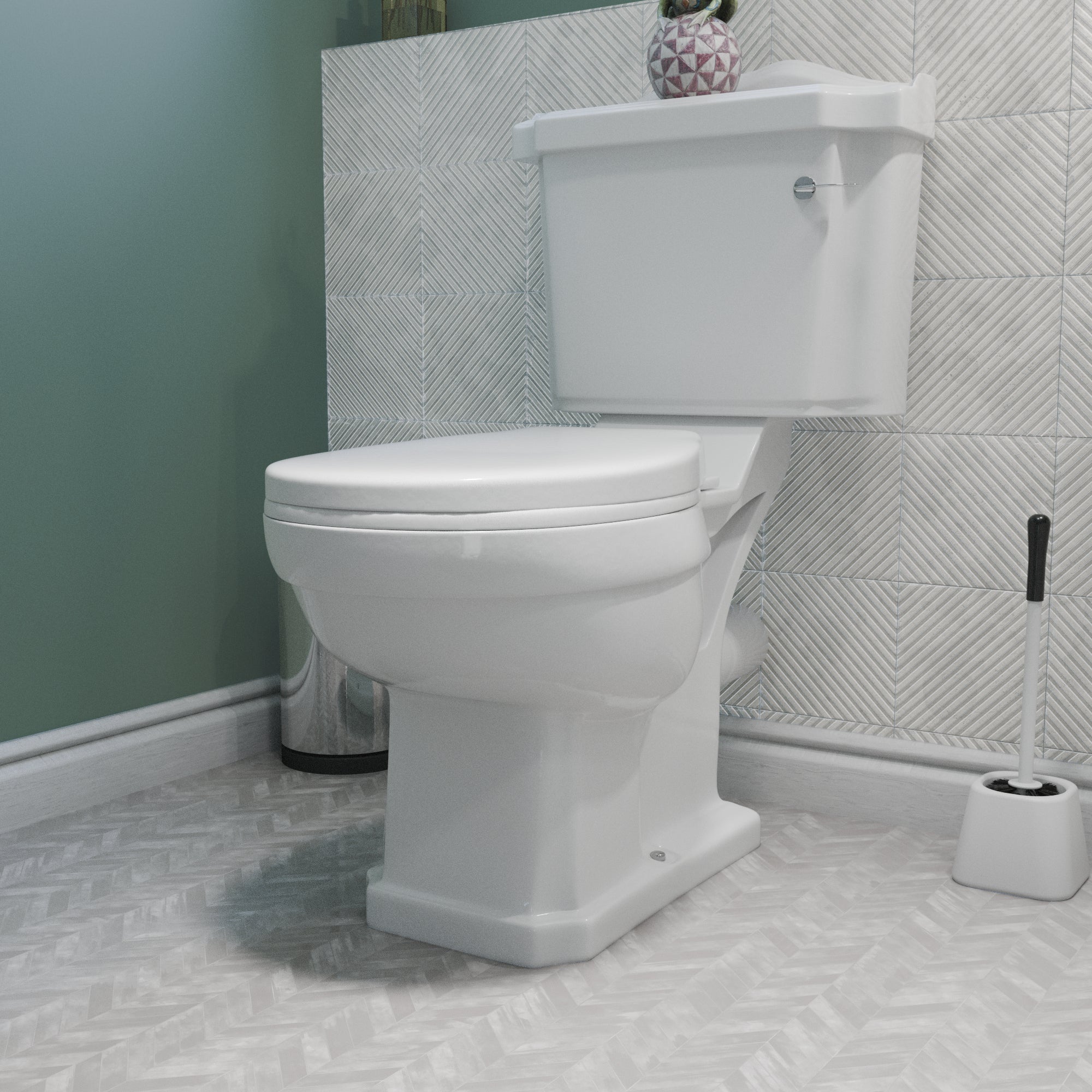 Elizabeth Close Coupled Toilet with Soft Close Seat & Cistern - White