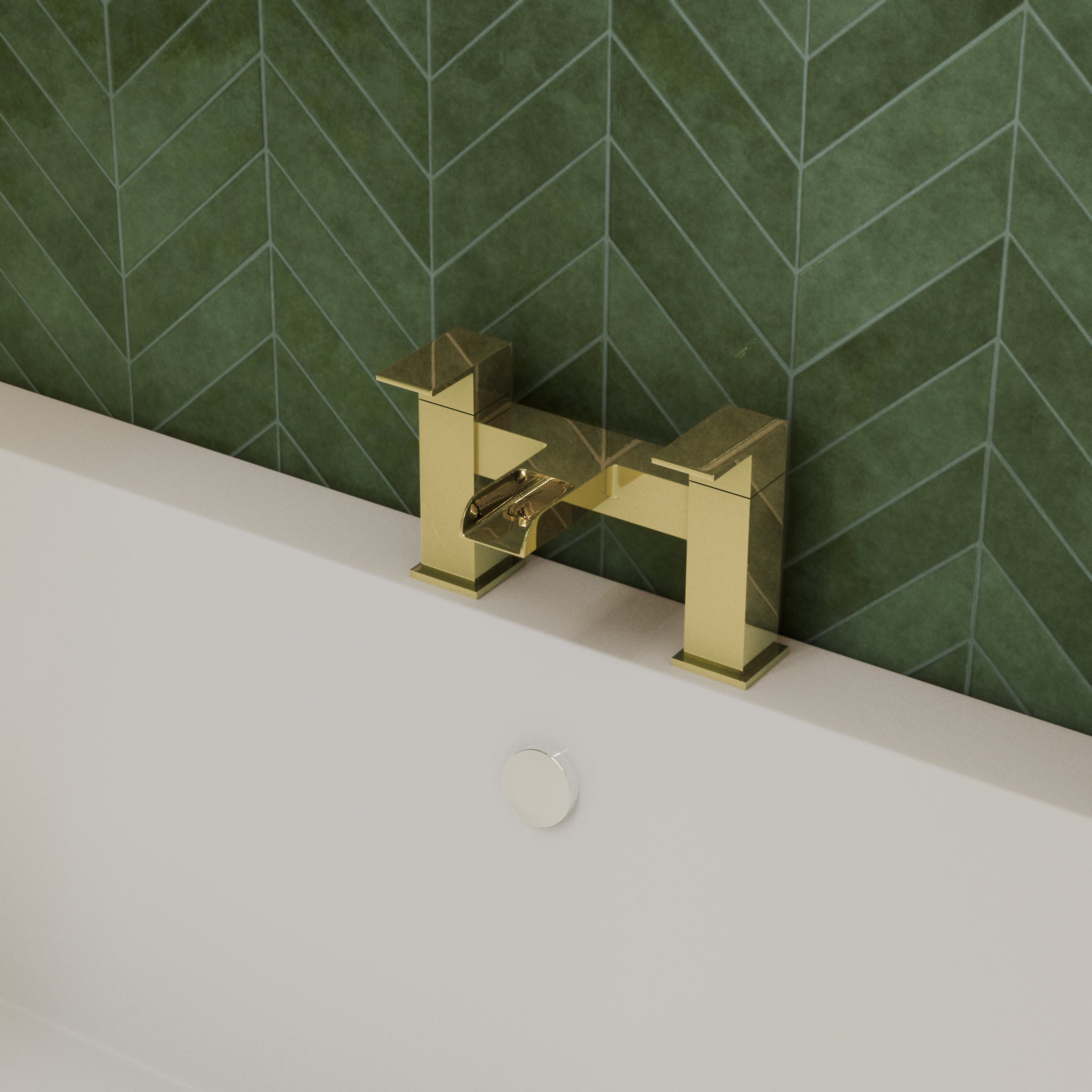 Kinetic Square Waterfall Bath Filler Mixer Tap