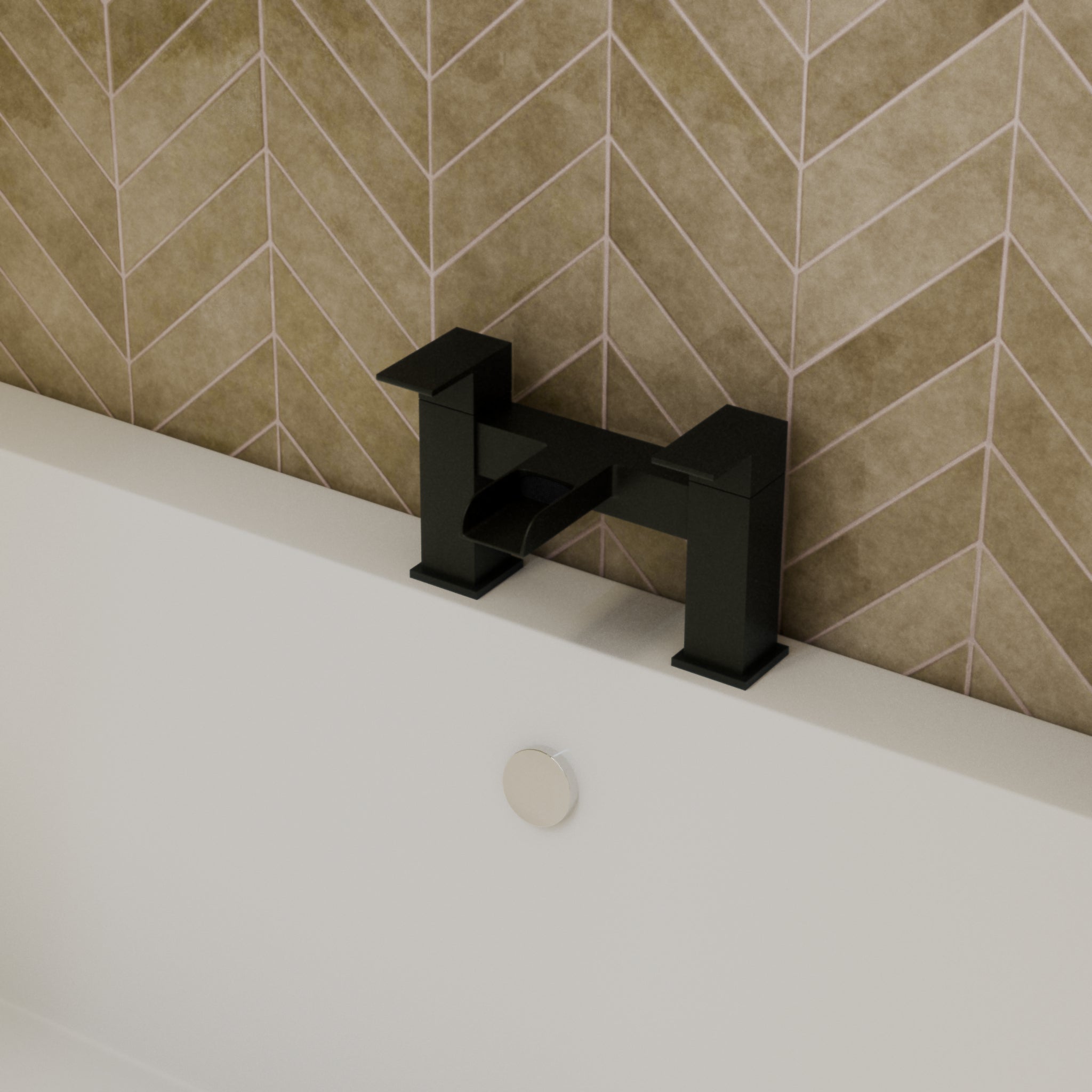 Kinetic Square Waterfall Bath Filler Mixer Tap