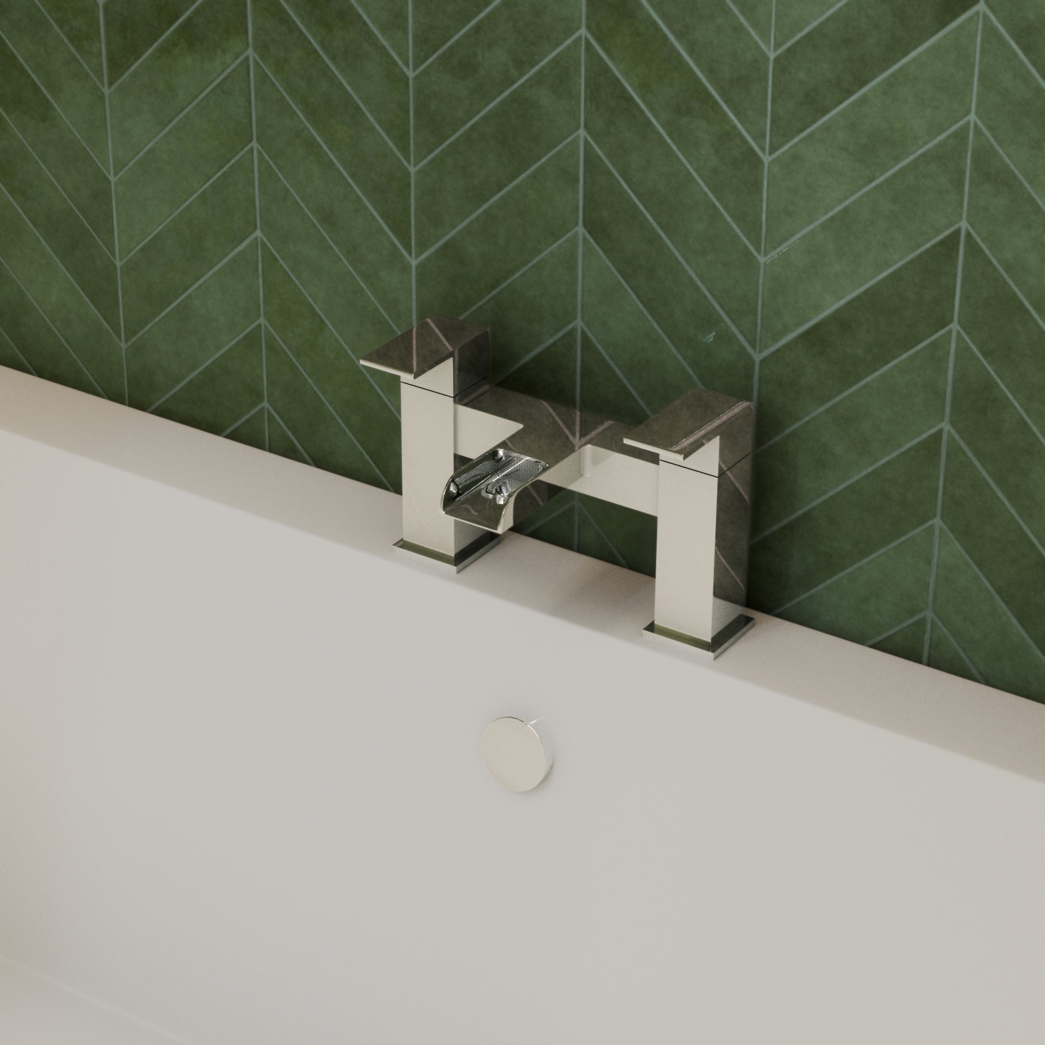 Kinetic Square Waterfall Bath Filler Tap
