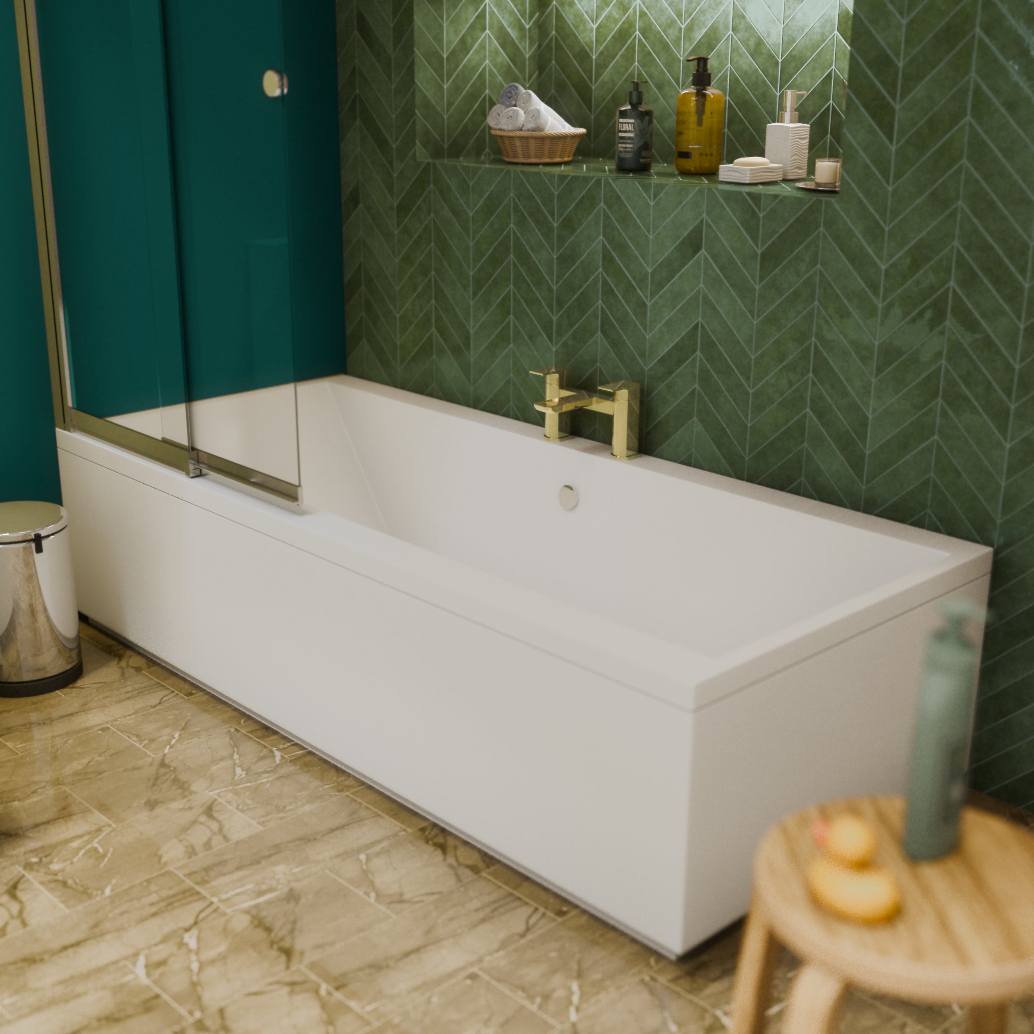 Lagoon Soft Square Bath Filler Tap