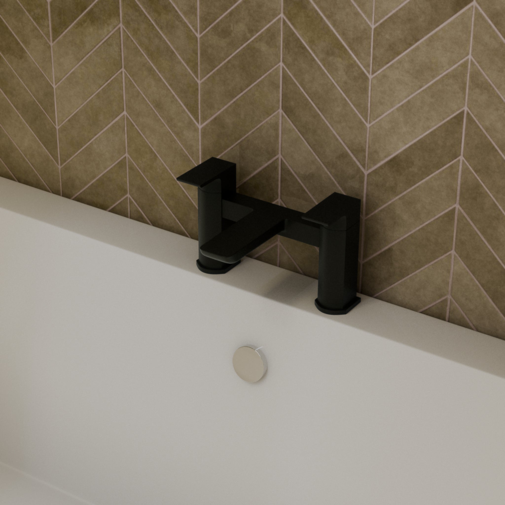 Lagoon Soft Square Bath Filler Tap
