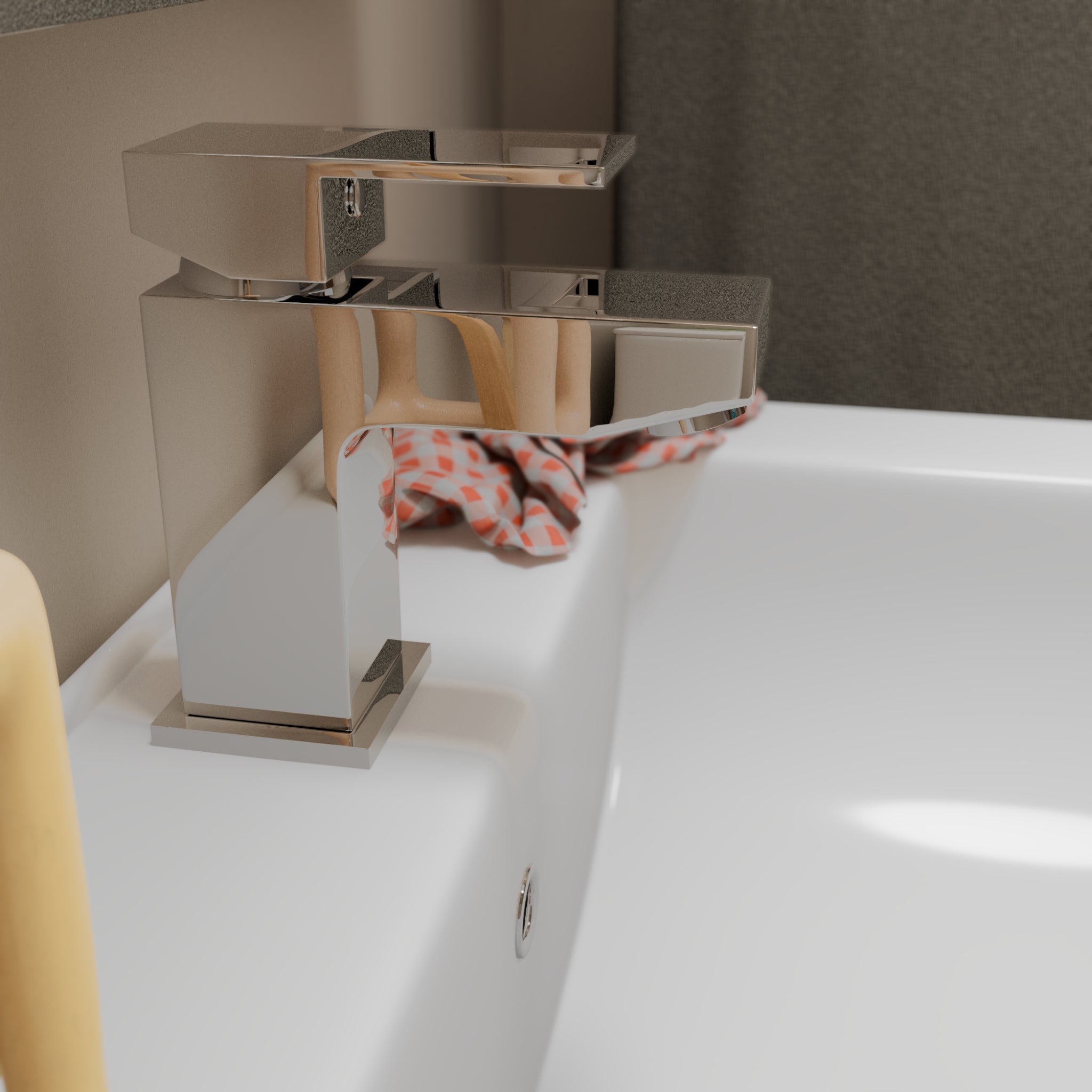 Mist Basin Mixer Tap with Push Button Waste
