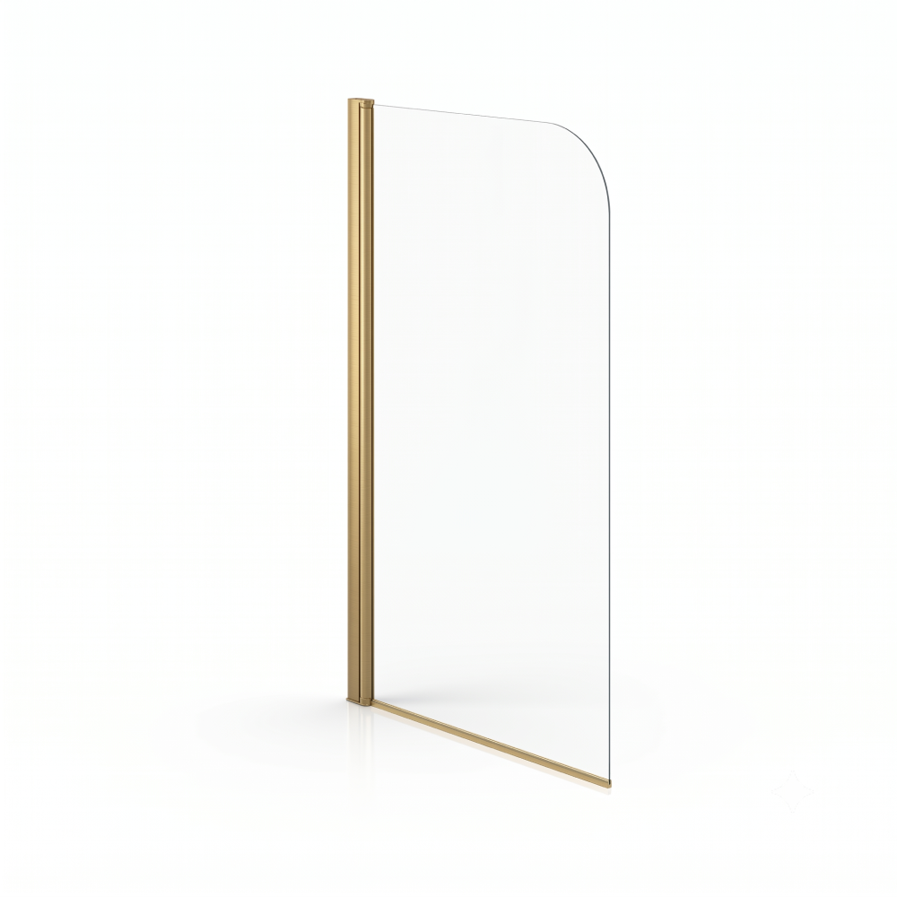 Curved Pivot Bath Screen - 1400 x 800mm - Chrome