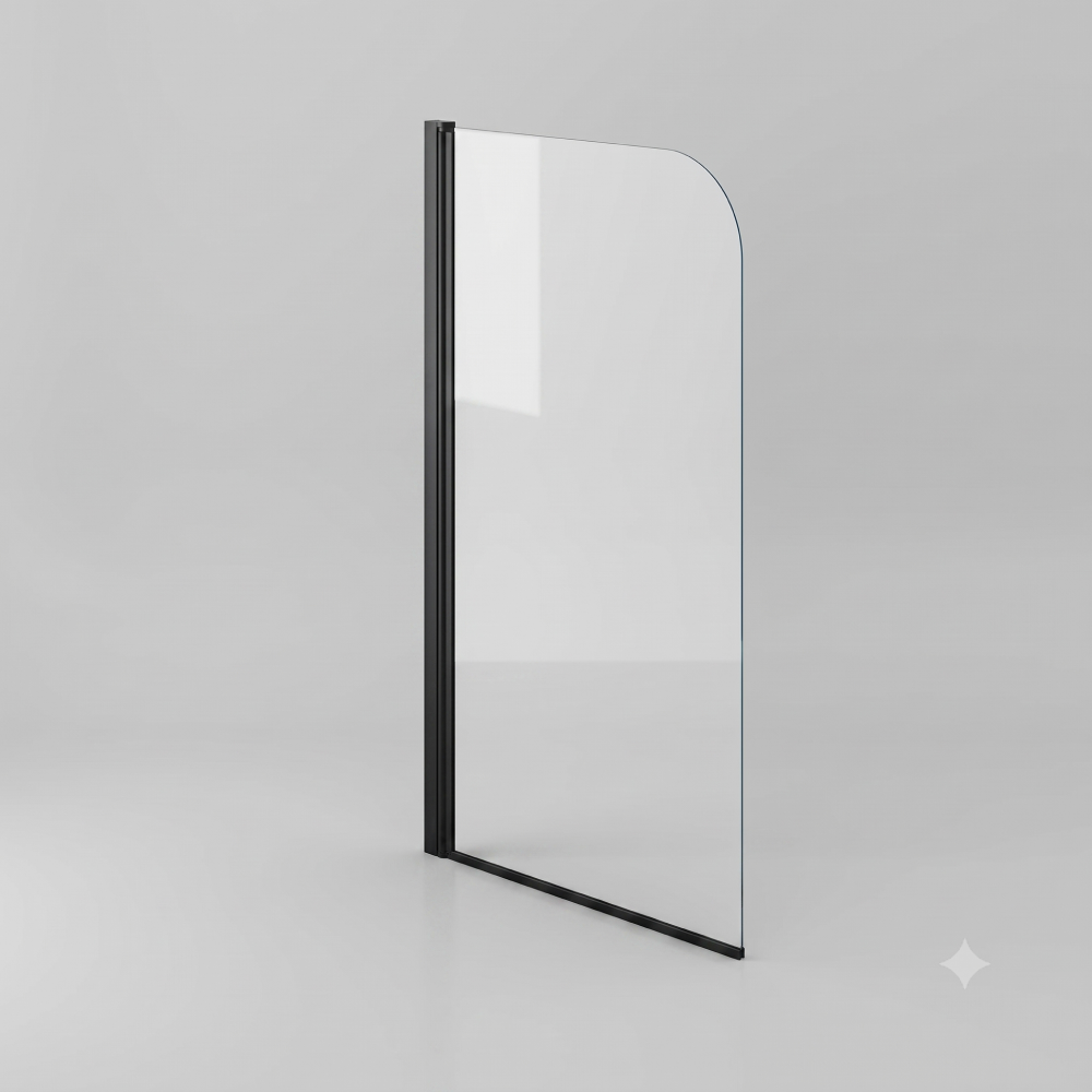 Curved Pivot Bath Screen - 1400 x 800mm - Chrome