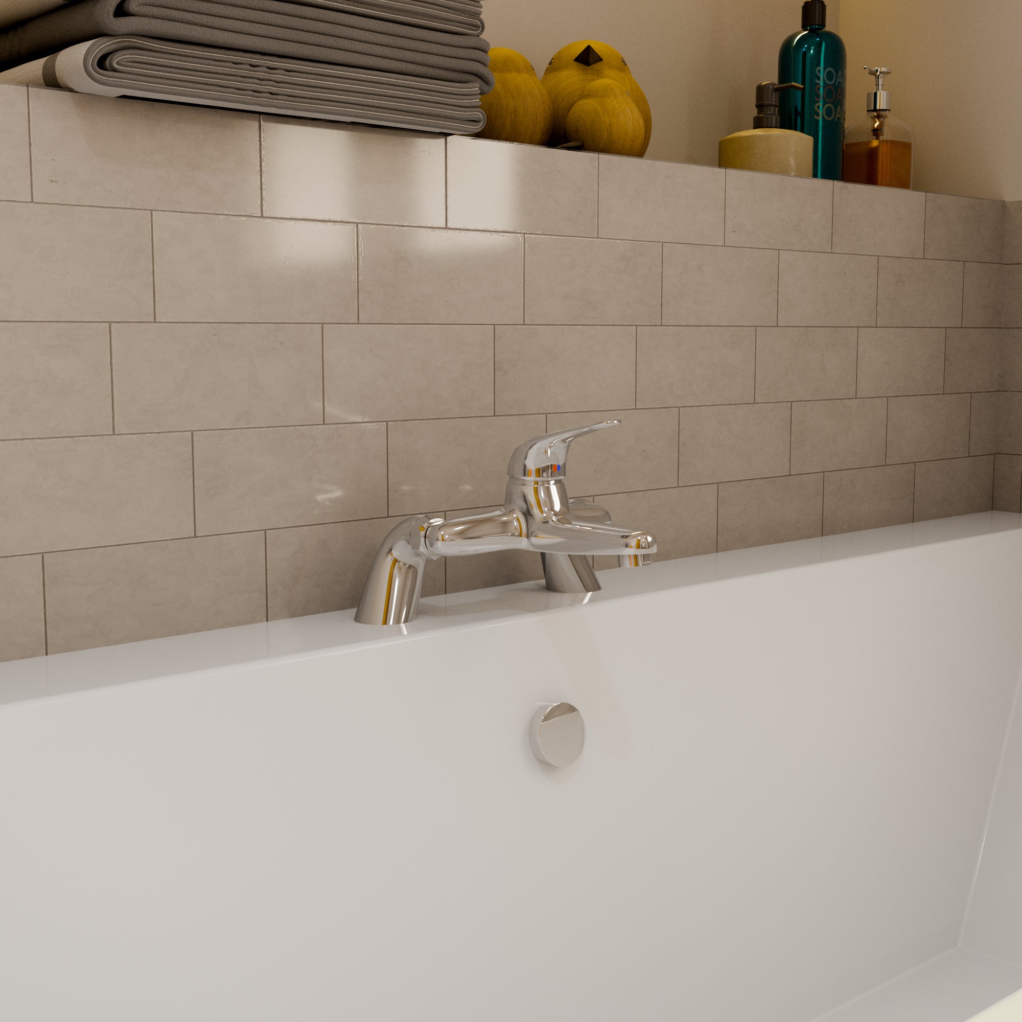 Prima Bath Filler Tap - Chrome