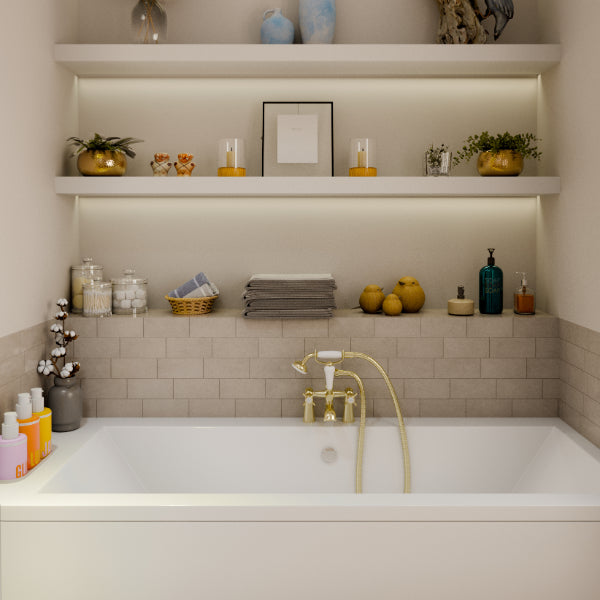 Ripple Traditional Bath Shower Mixer Tap