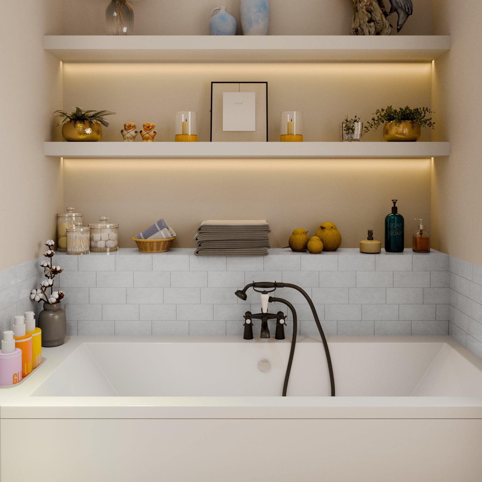 Ripple Traditional Bath Shower Mixer Tap