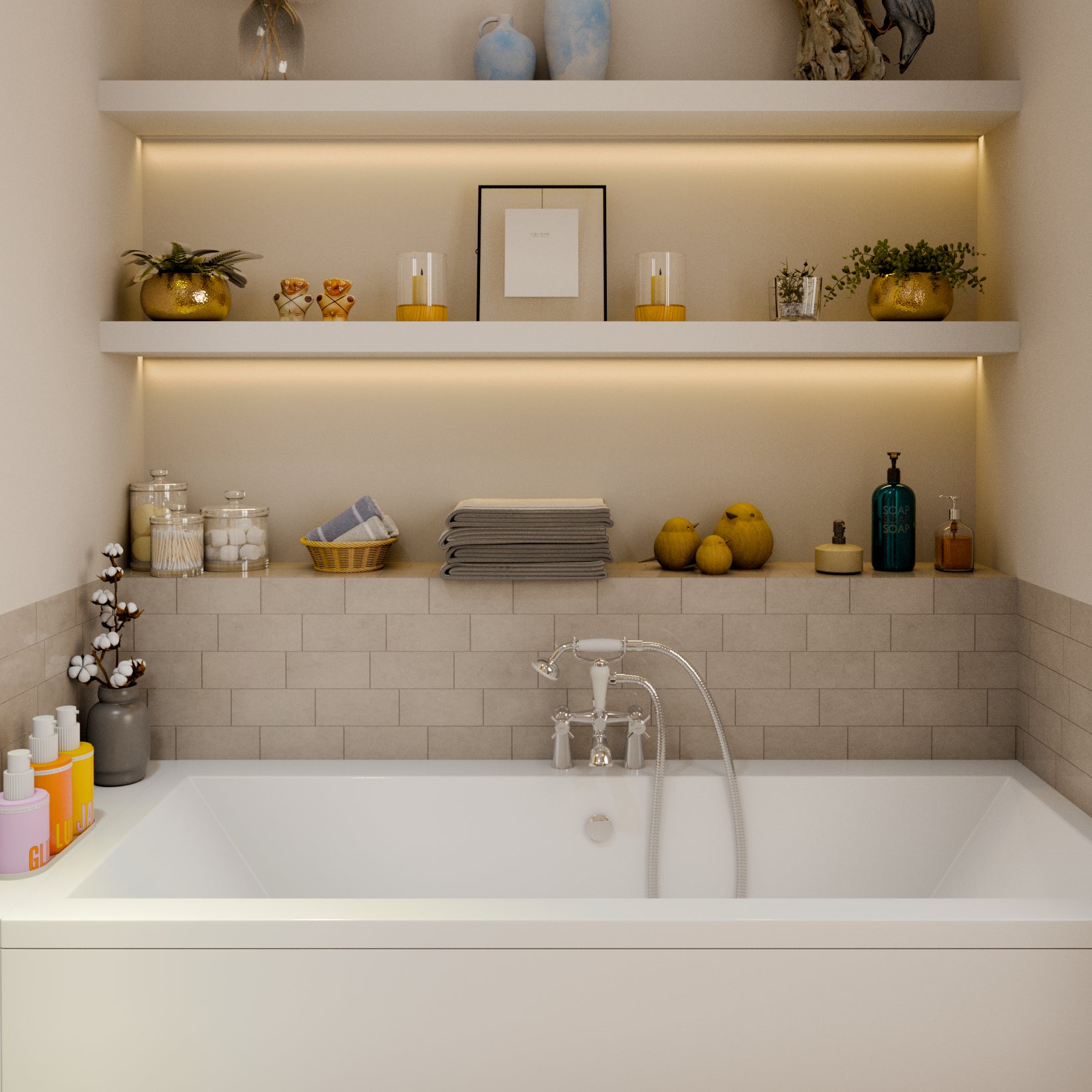 Ripple Traditional Bath Shower Mixer Tap