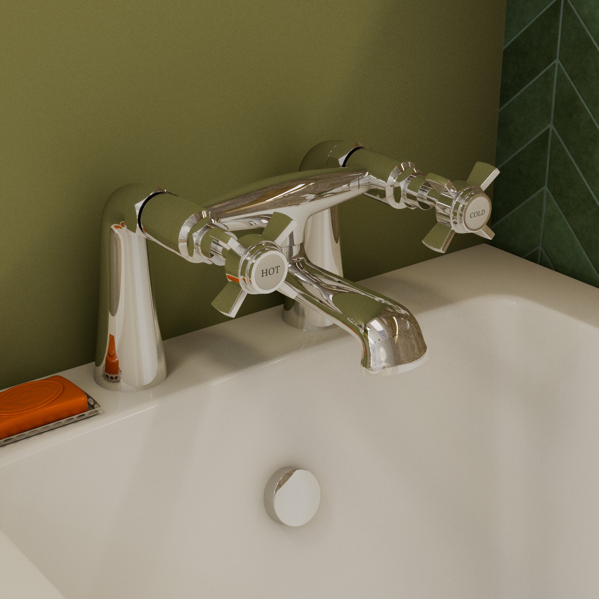 Ripple Traditional Bath Filler Tap