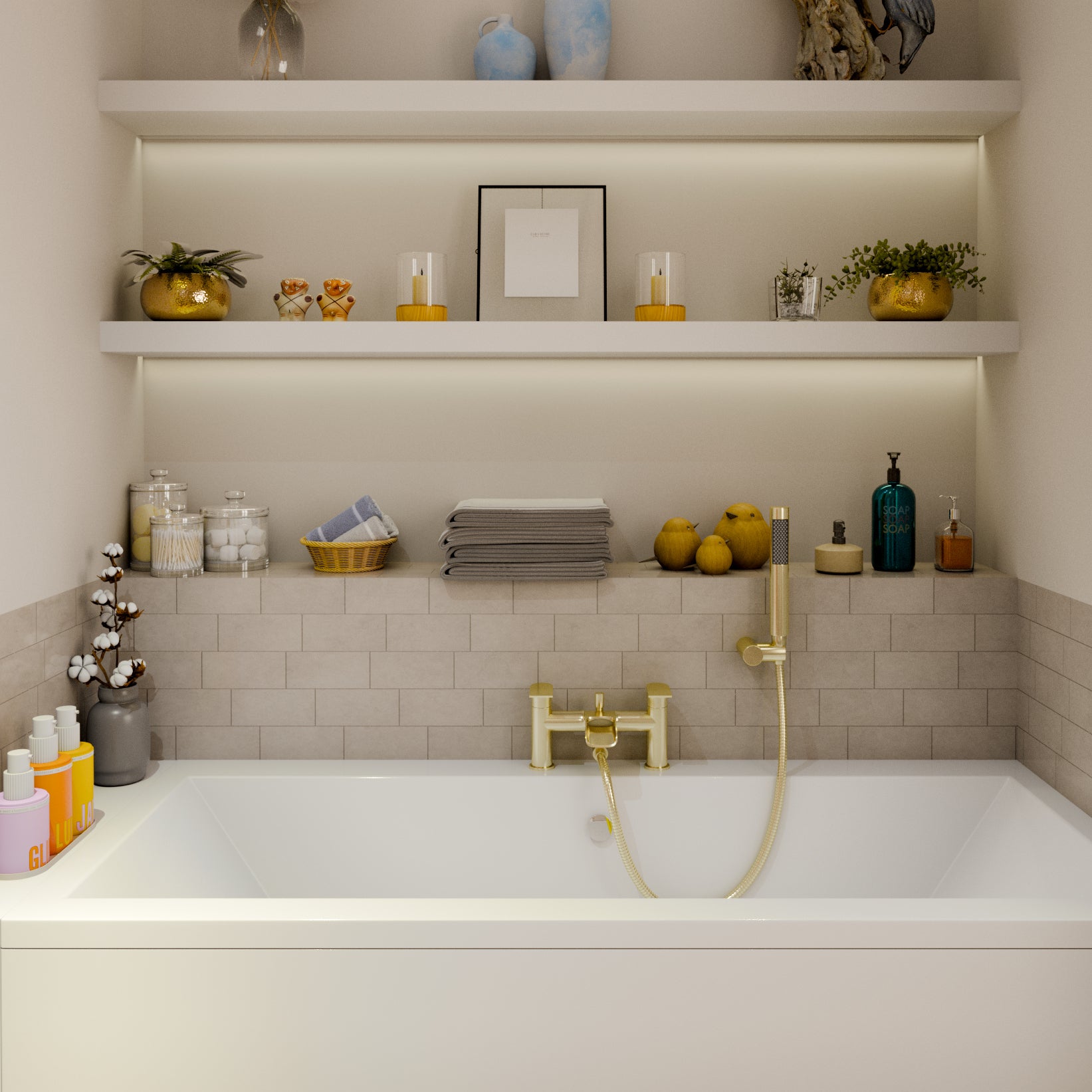Stream Round Waterfall Bath Shower Mixer Tap