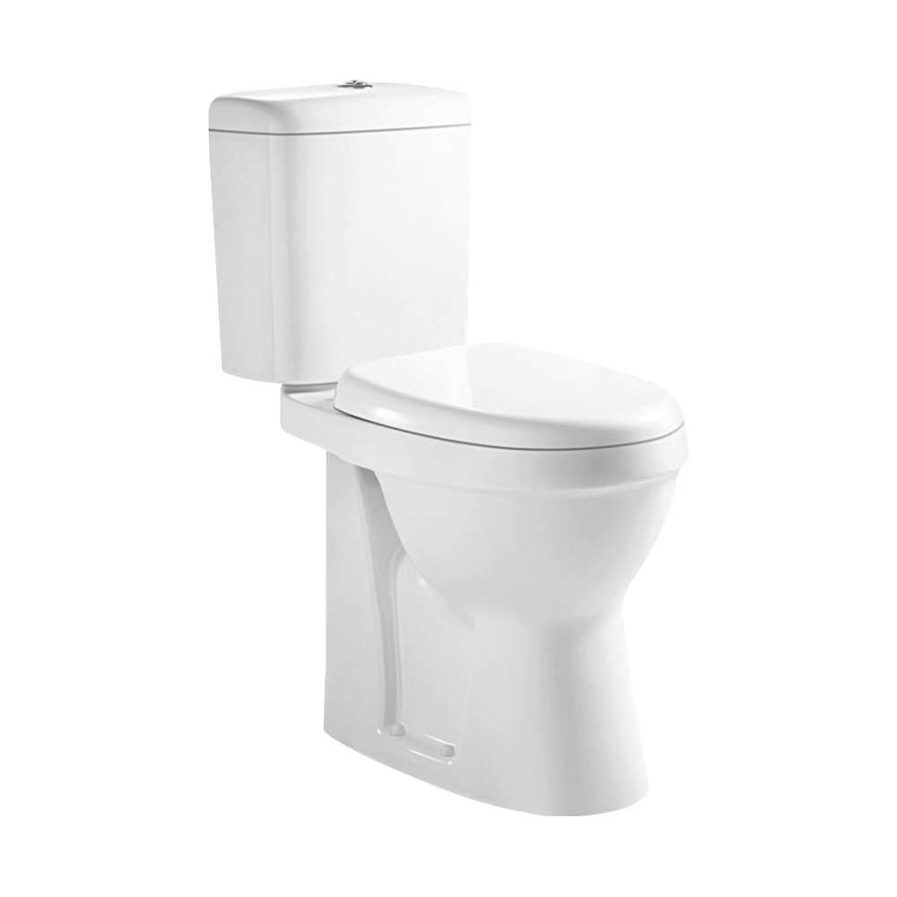 Home4Less Verona Rimless Comfort Height Close Coupled Toilet Set - White