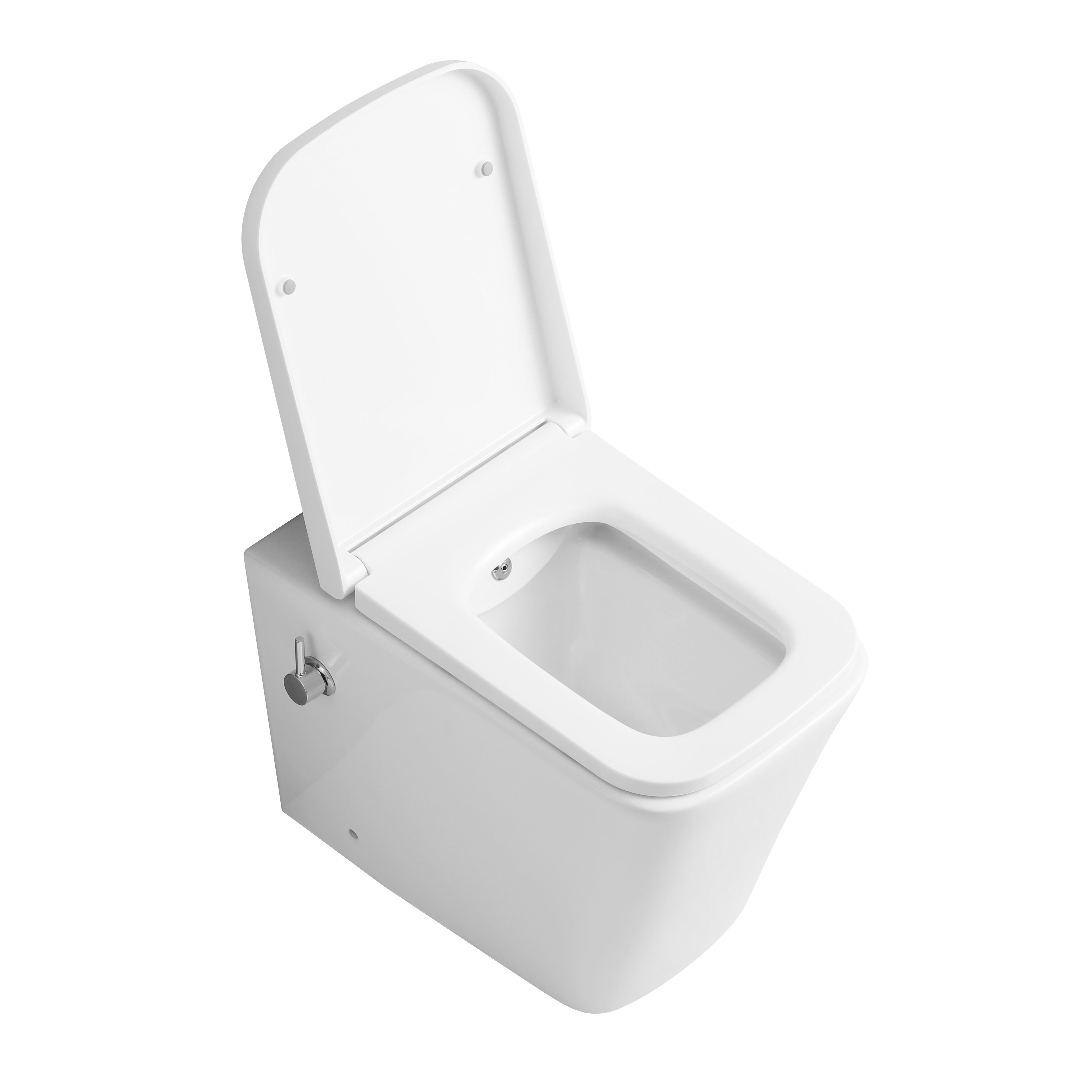 Purity Rimless Built-in Bidet Back to wall Toilet With Soft Close Seat & fixing Kit - White
