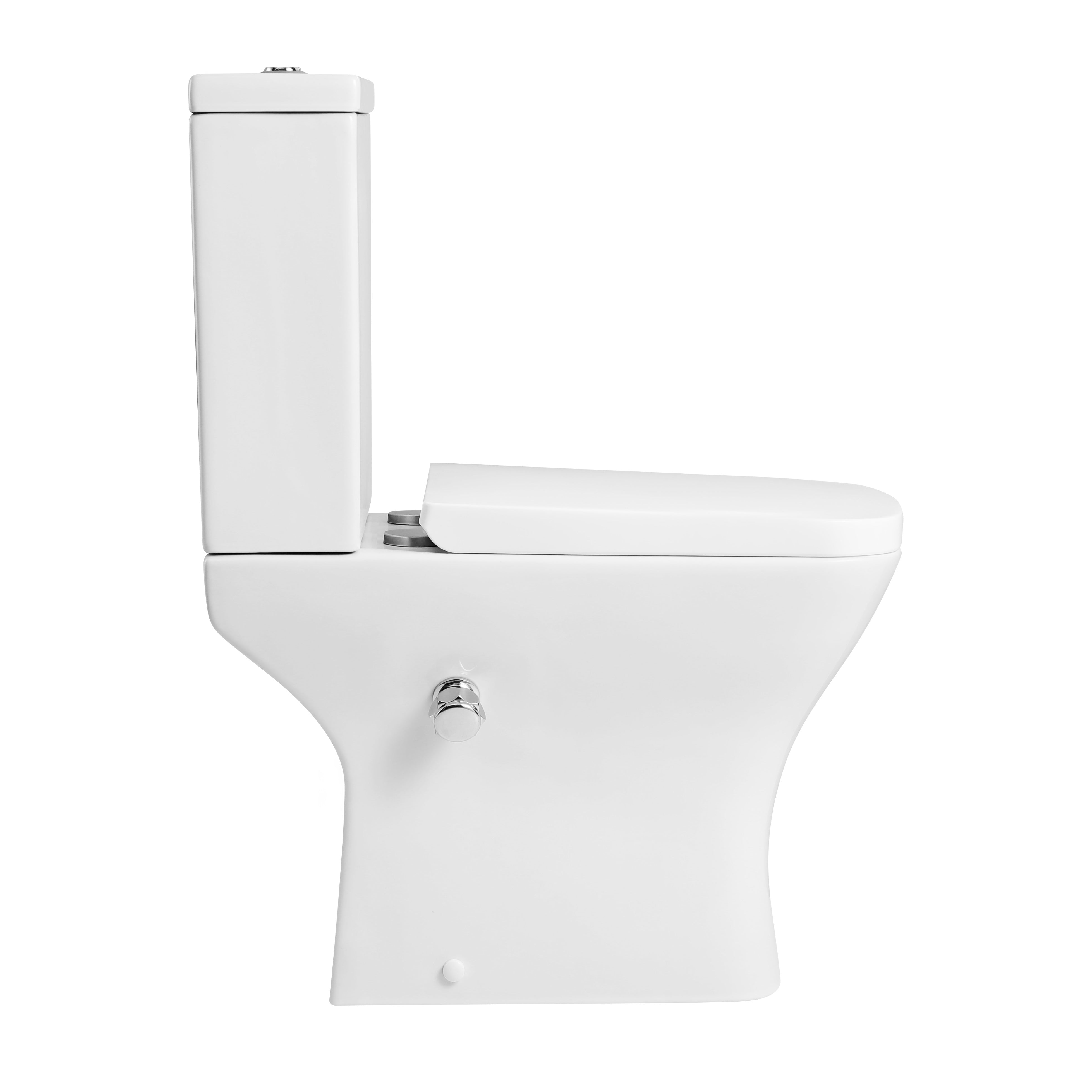 Venice Built-in Bidet Close Coupled Toilet with Cistern & Soft Close Seat Options - White