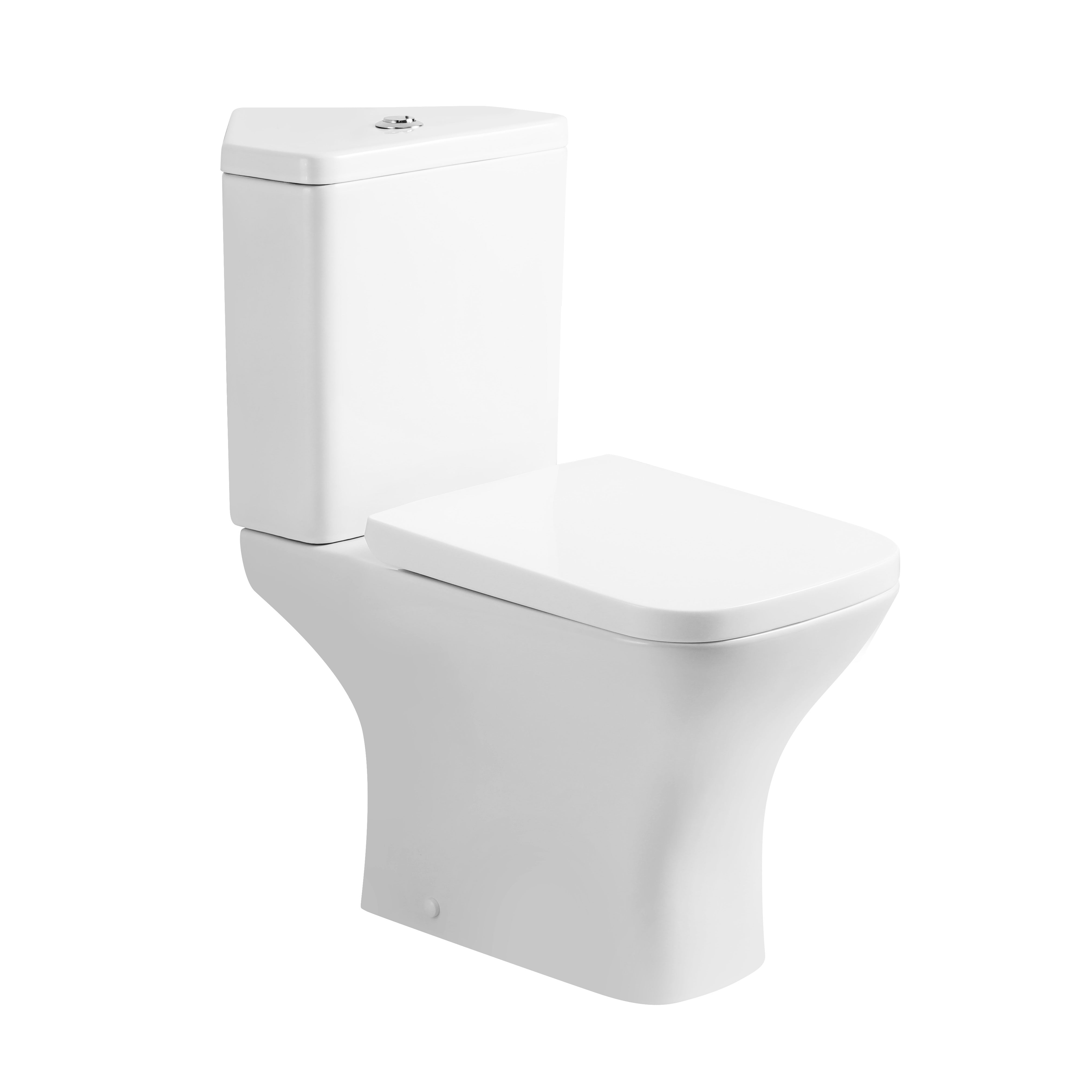 Venice Corner Close Coupled Toilet with Cistern & Soft Close Seat Options - White