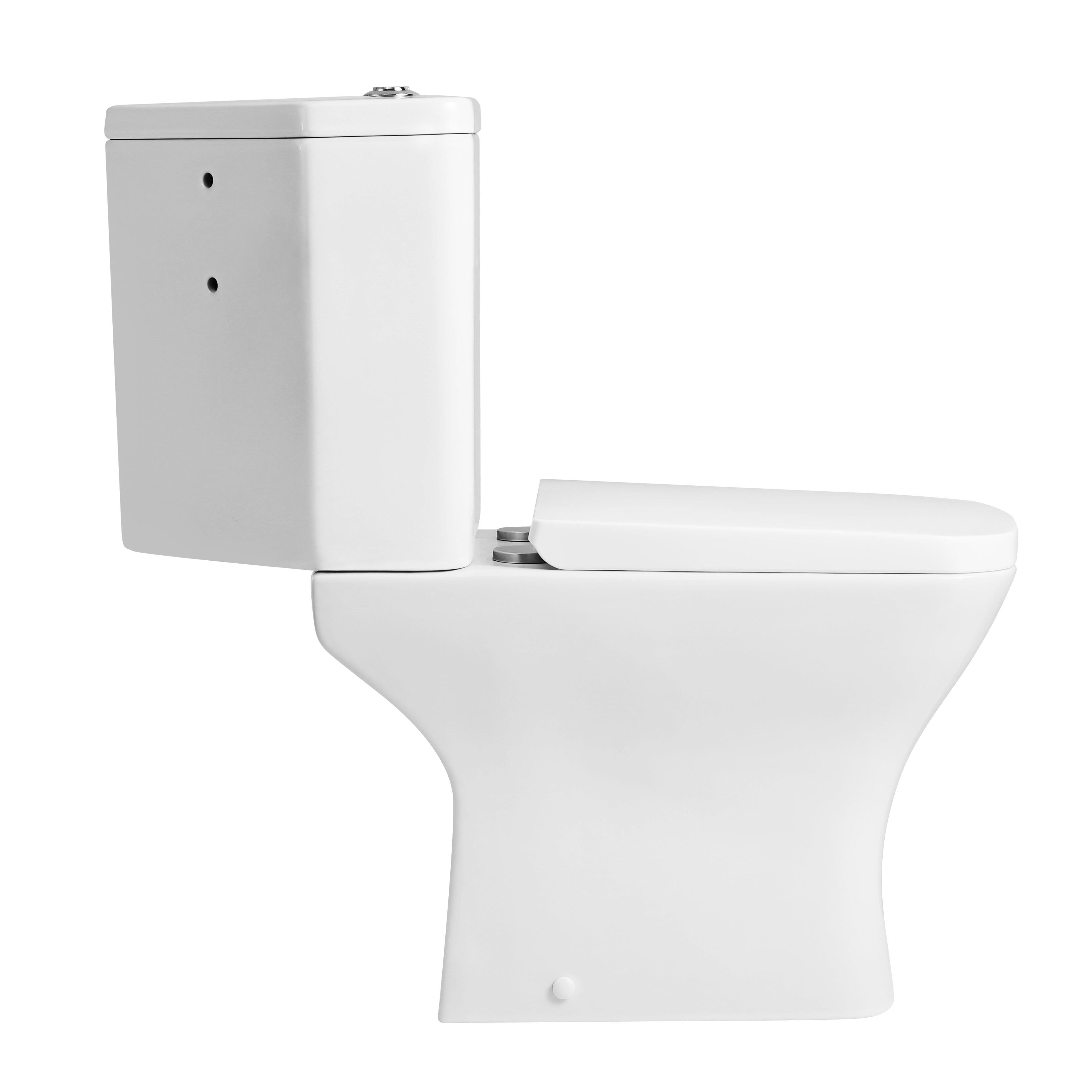 Venice Corner Close Coupled Toilet with Cistern & Soft Close Seat Options - White