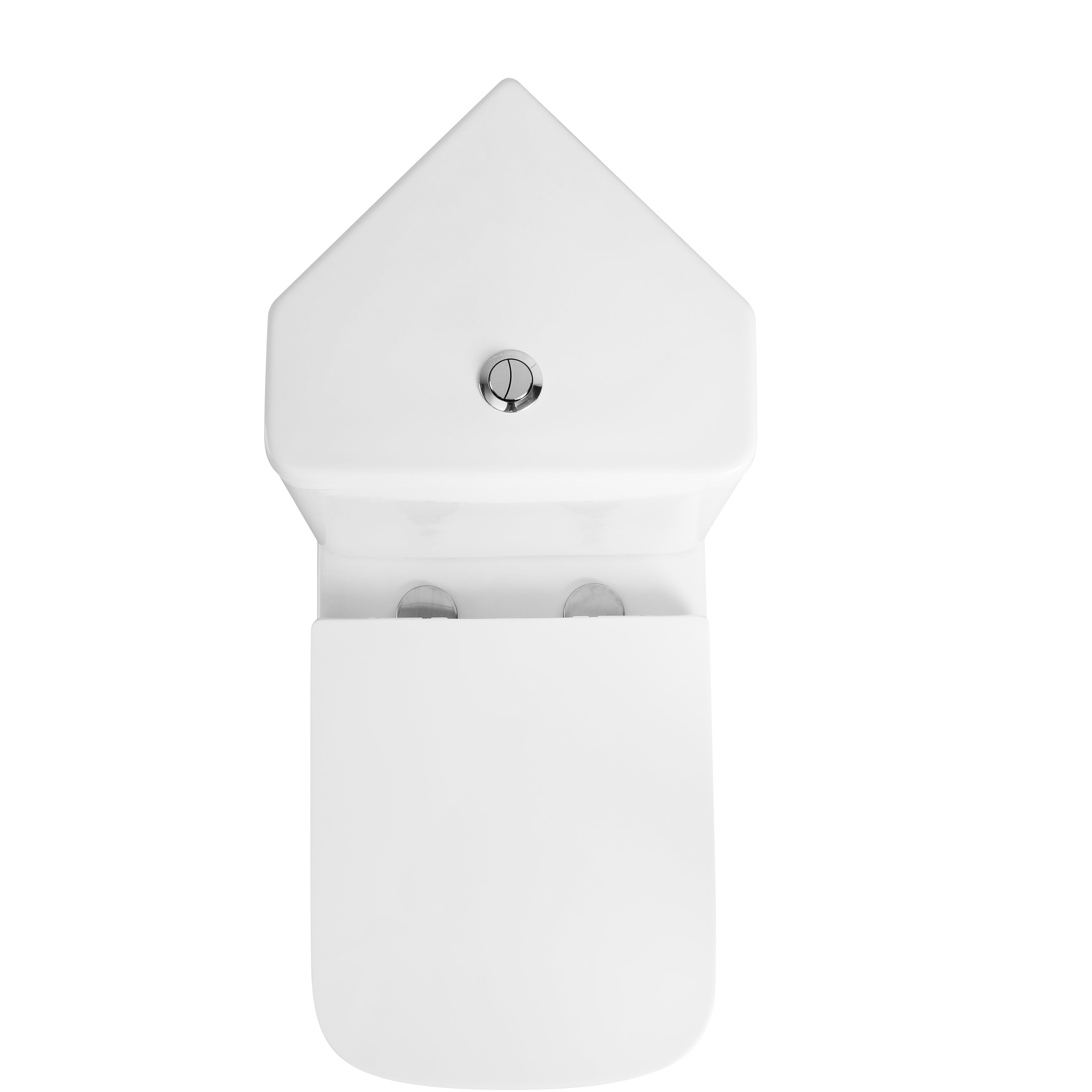 Venice Corner Close Coupled Toilet with Cistern & Soft Close Seat Options - White