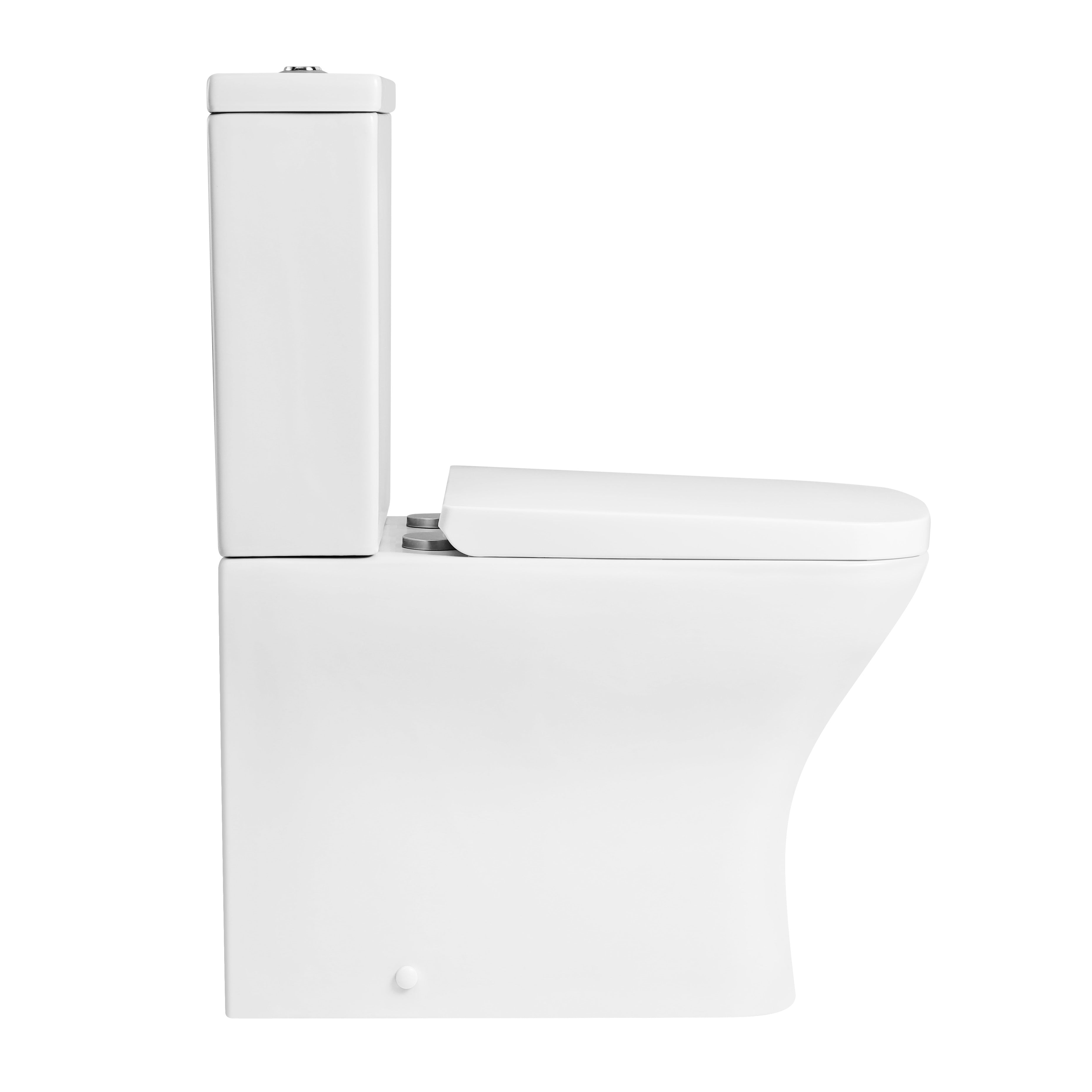 Venice Fully Shrouded Close Coupled Toilet with Cistern & Soft Close Seat Options - White