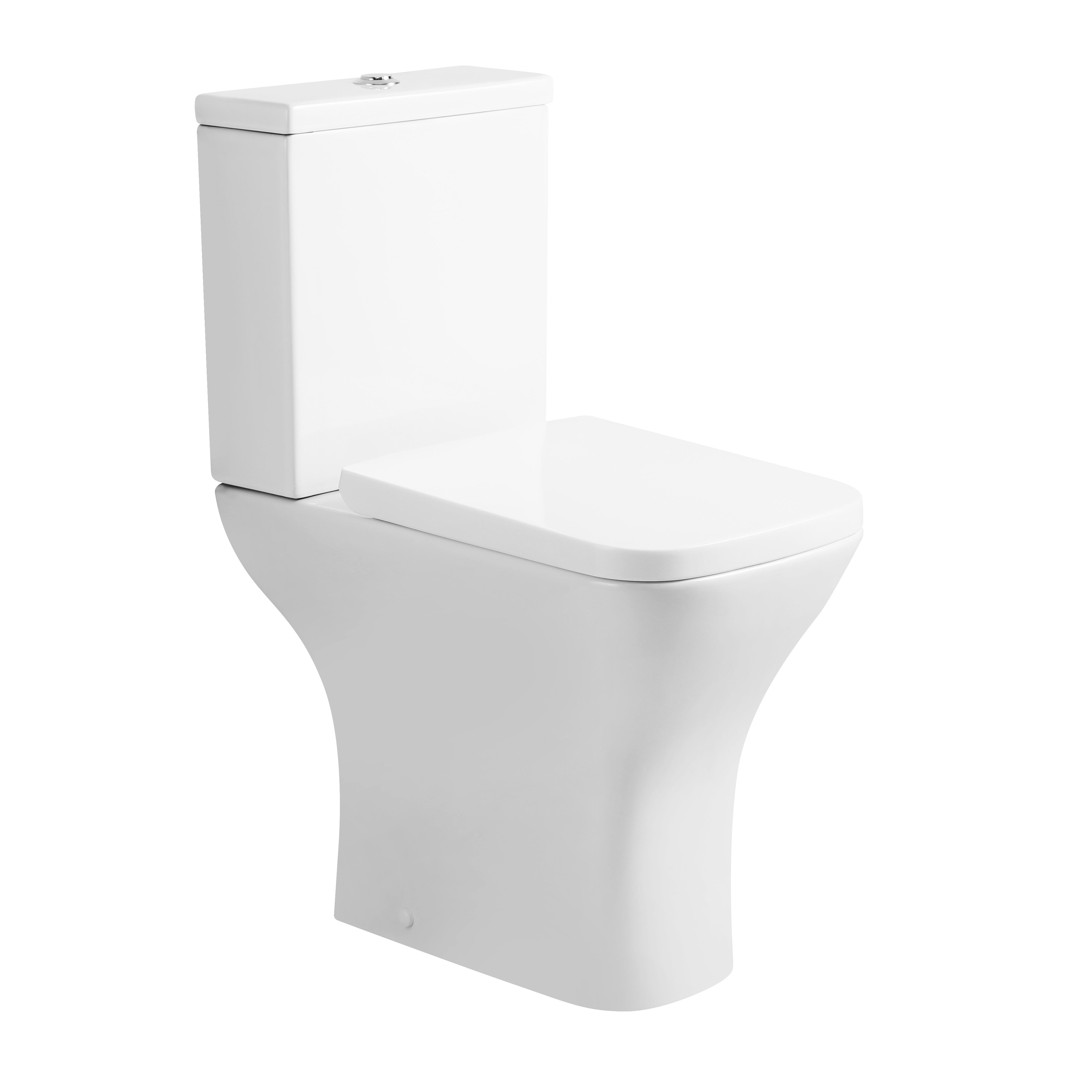 Venice Comfort Height Close Coupled Toilet with Cistern & Soft Close Seat Options - White