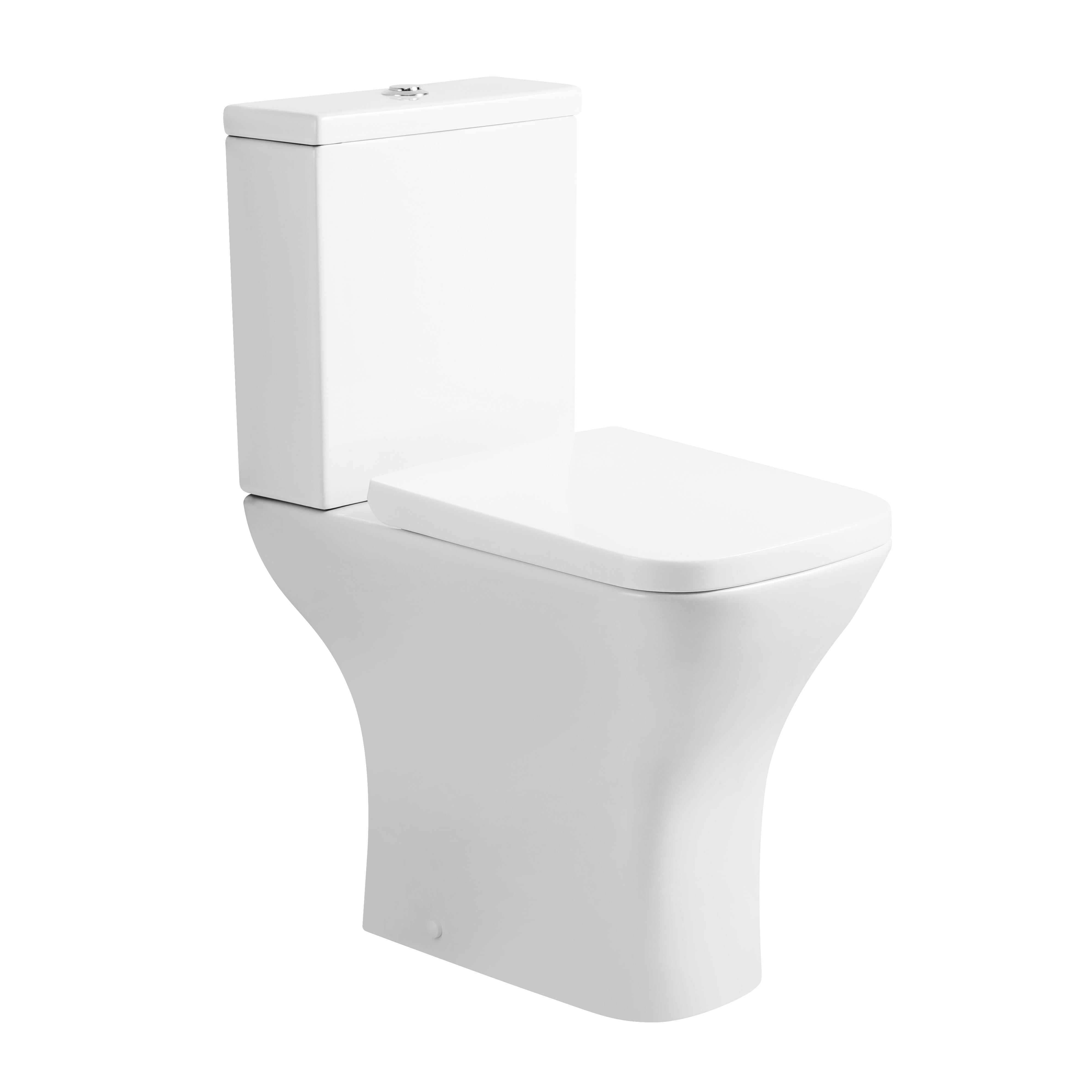 Venice Comfort Height Close Coupled Toilet with Cistern & Soft Close Seat Options - White
