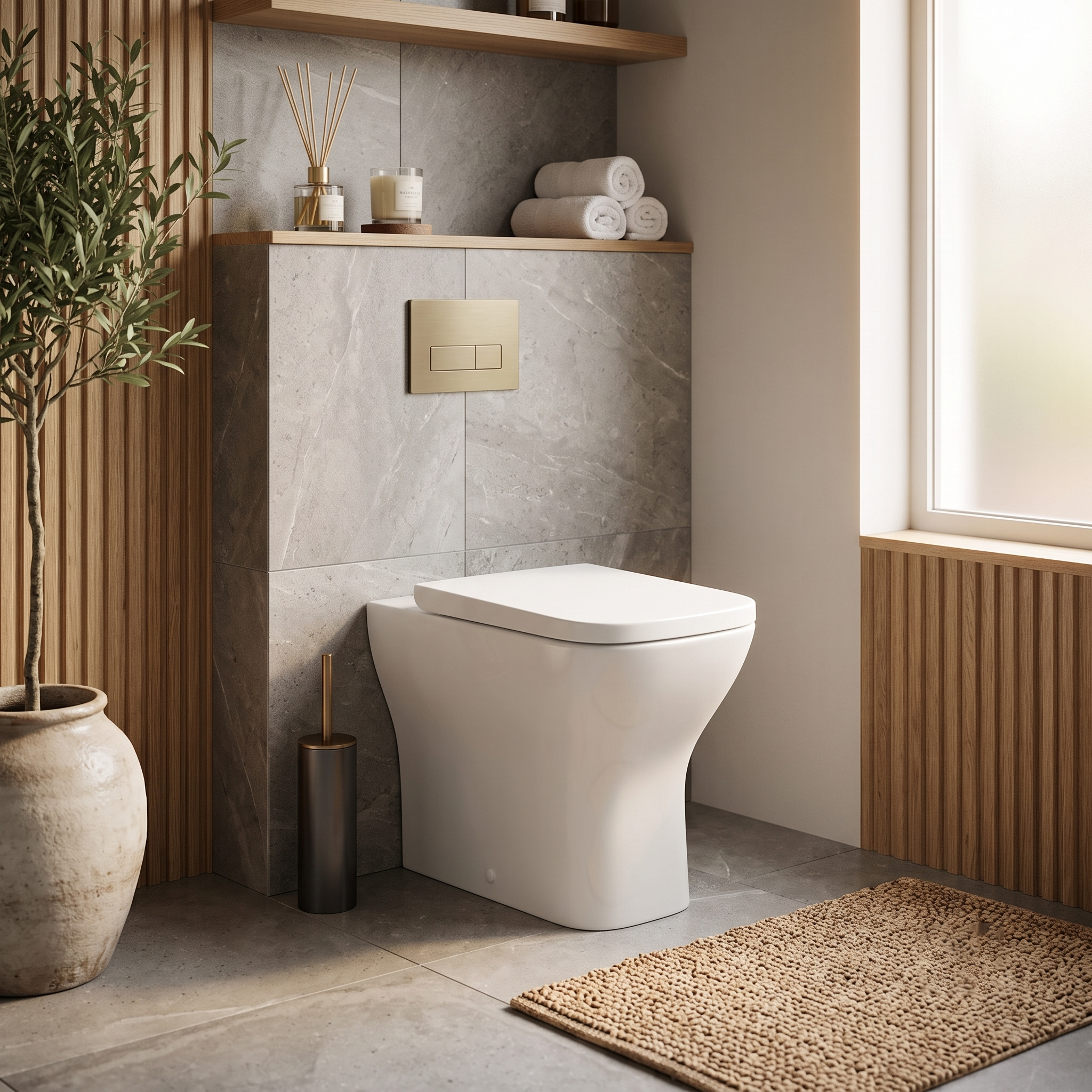 Venice Comfort Height Back to wall Toilet With Soft Close Seat Options - White