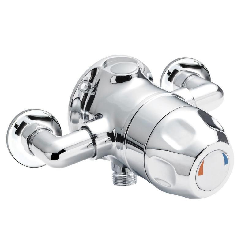 Foundry 1 Outlet Exposed Thermostatic Shower Valve - Chrome