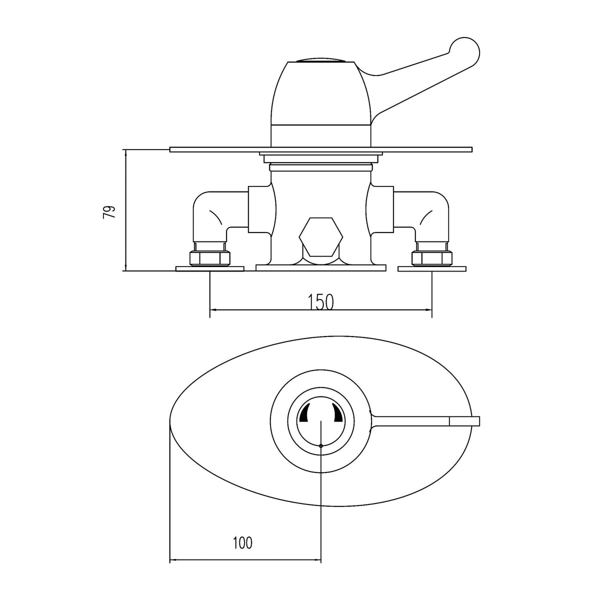 Foundry 1 Outlet Concealed Shower Valve - Chrome