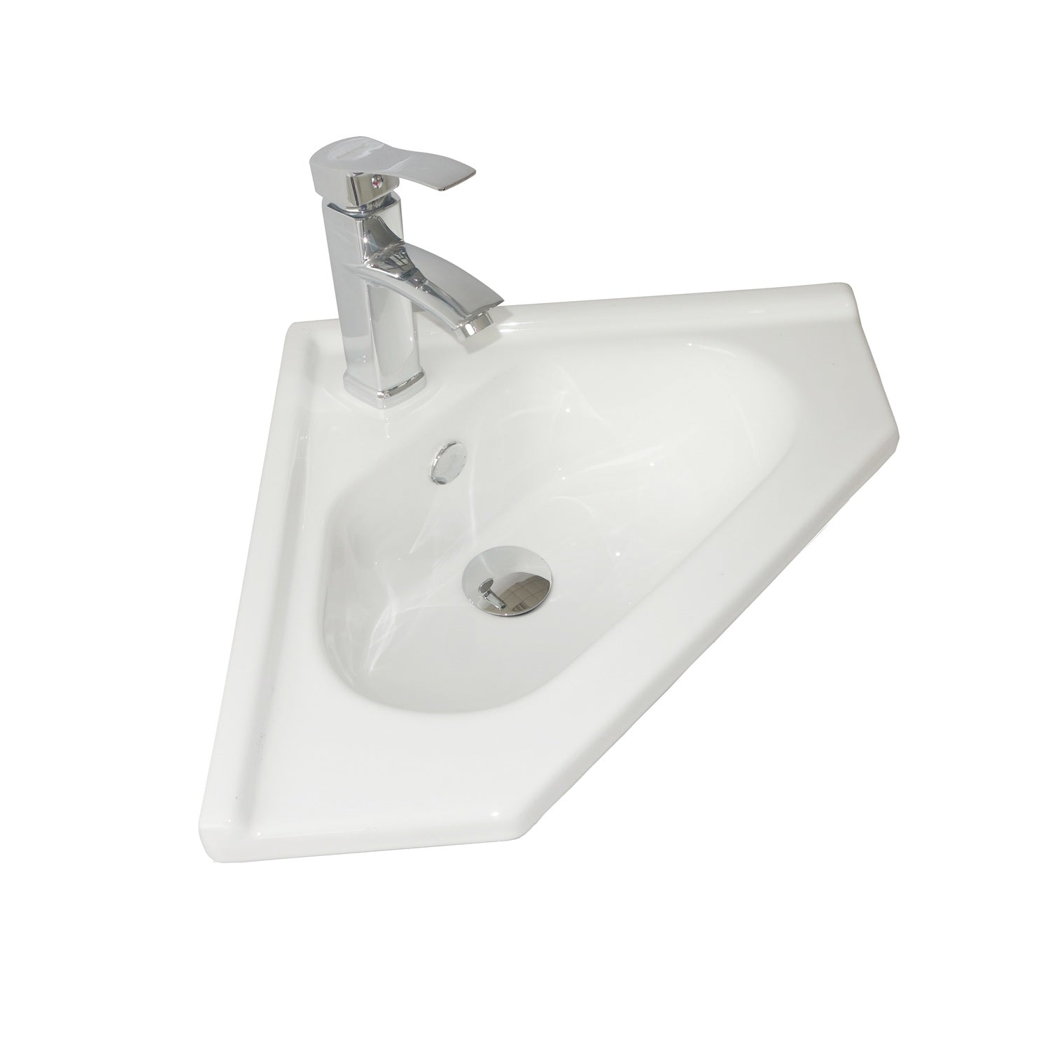 VeeBath Corner 400mm 2 Door Cloakroom Floorstanding Vanity Unit With Basin