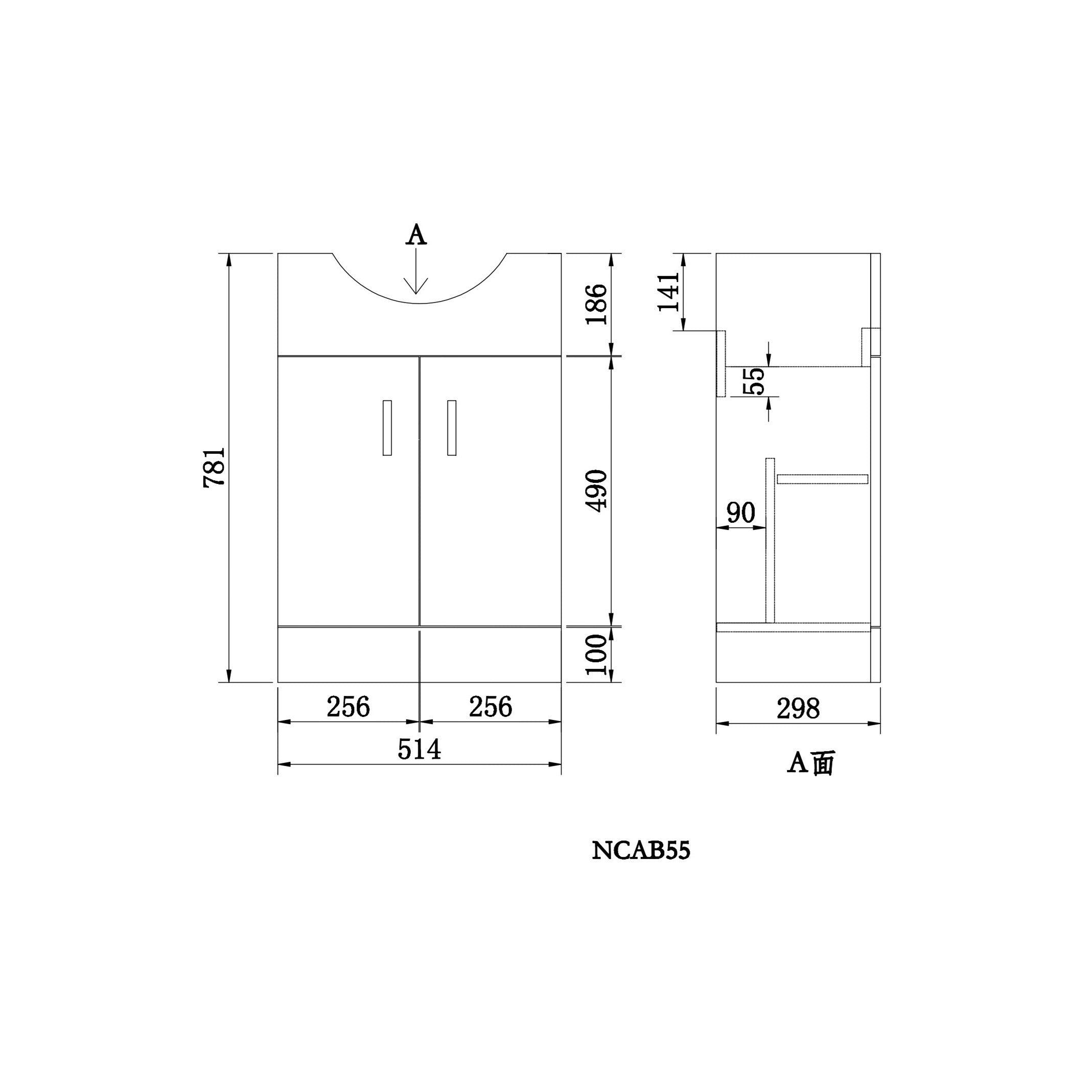 Linx Floorstanding Vanity Unit with Basin - Gloss White