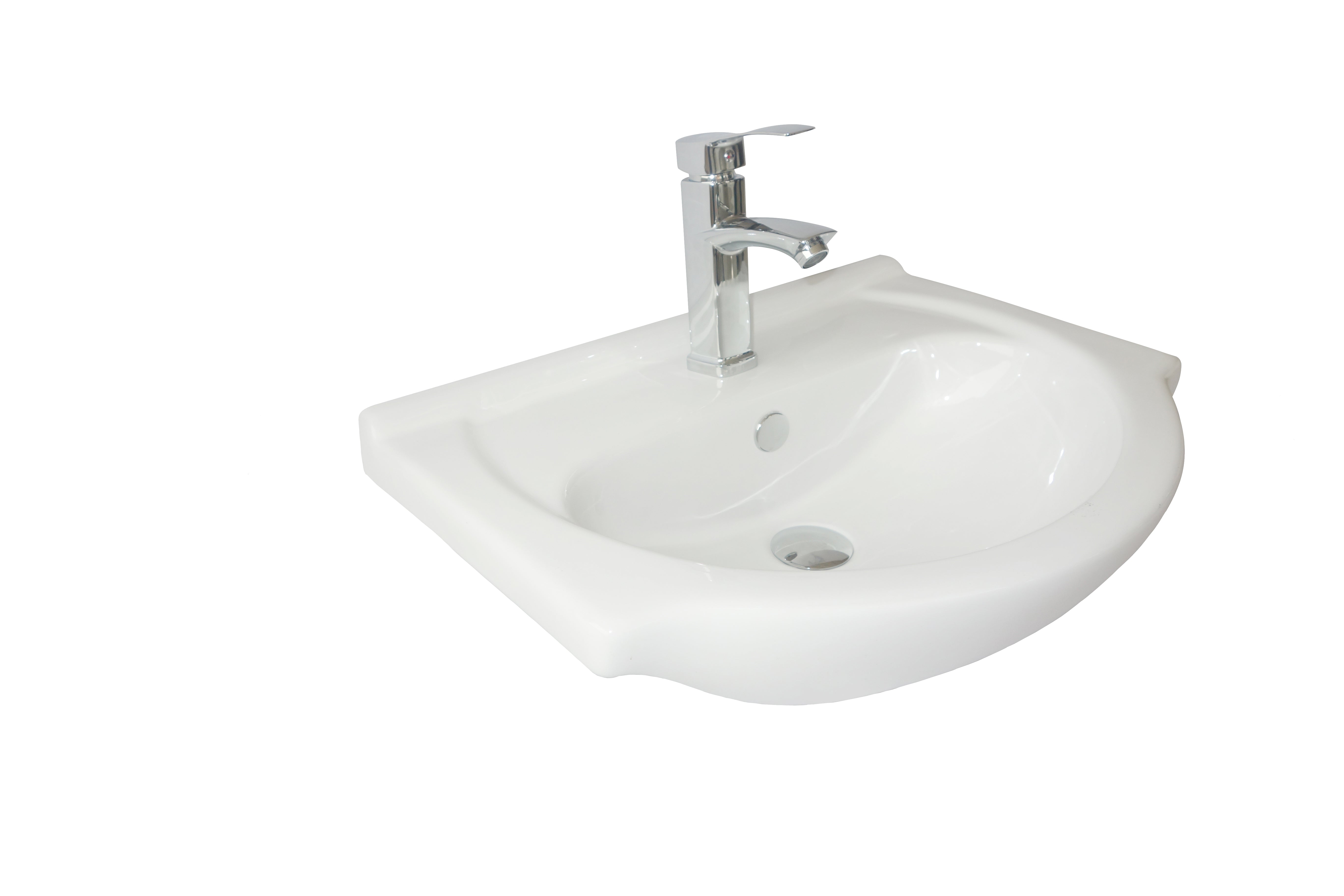 Quartz MDF Gloss White Vanity Unit with Basin