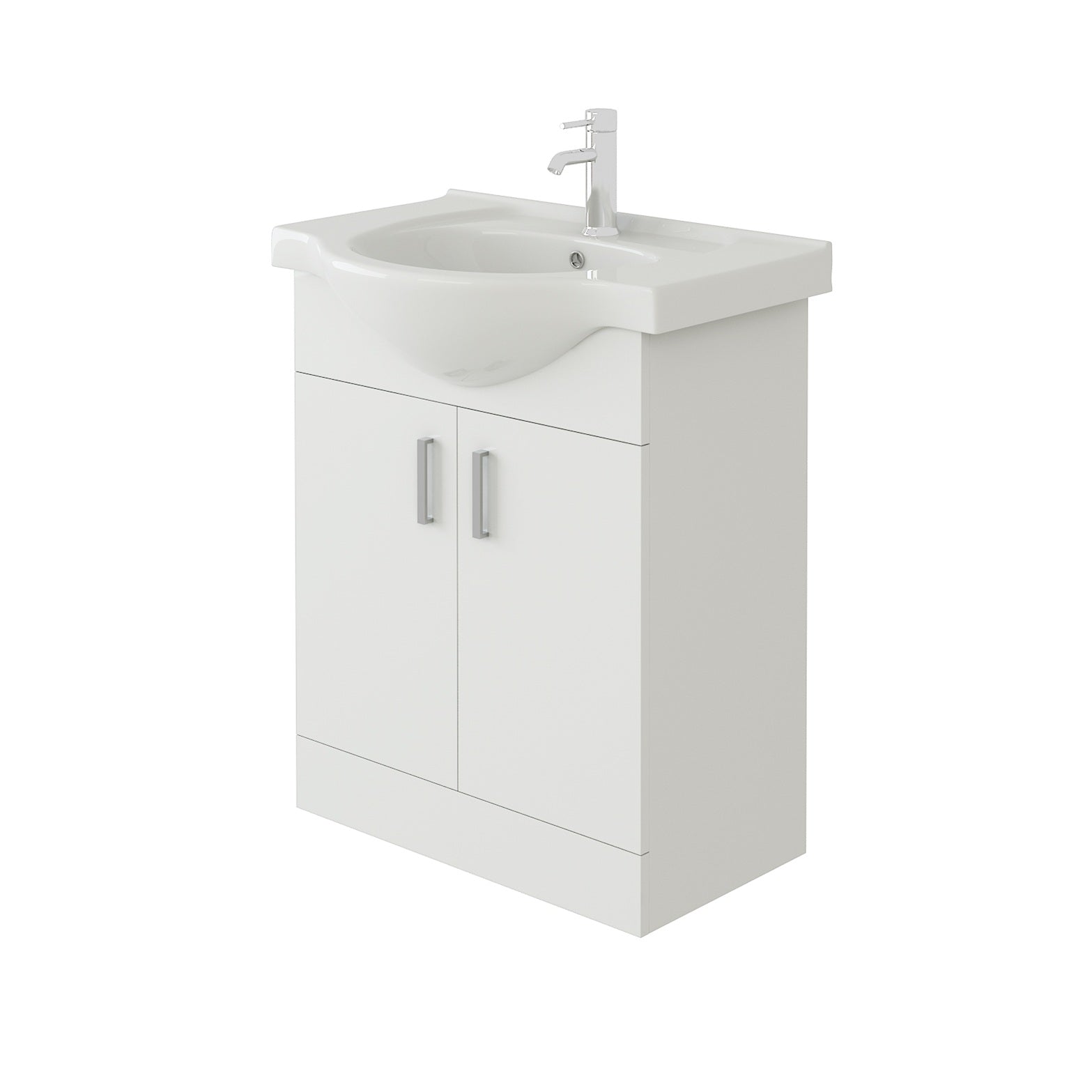 Linx Floorstanding Vanity Unit with Basin - Gloss White