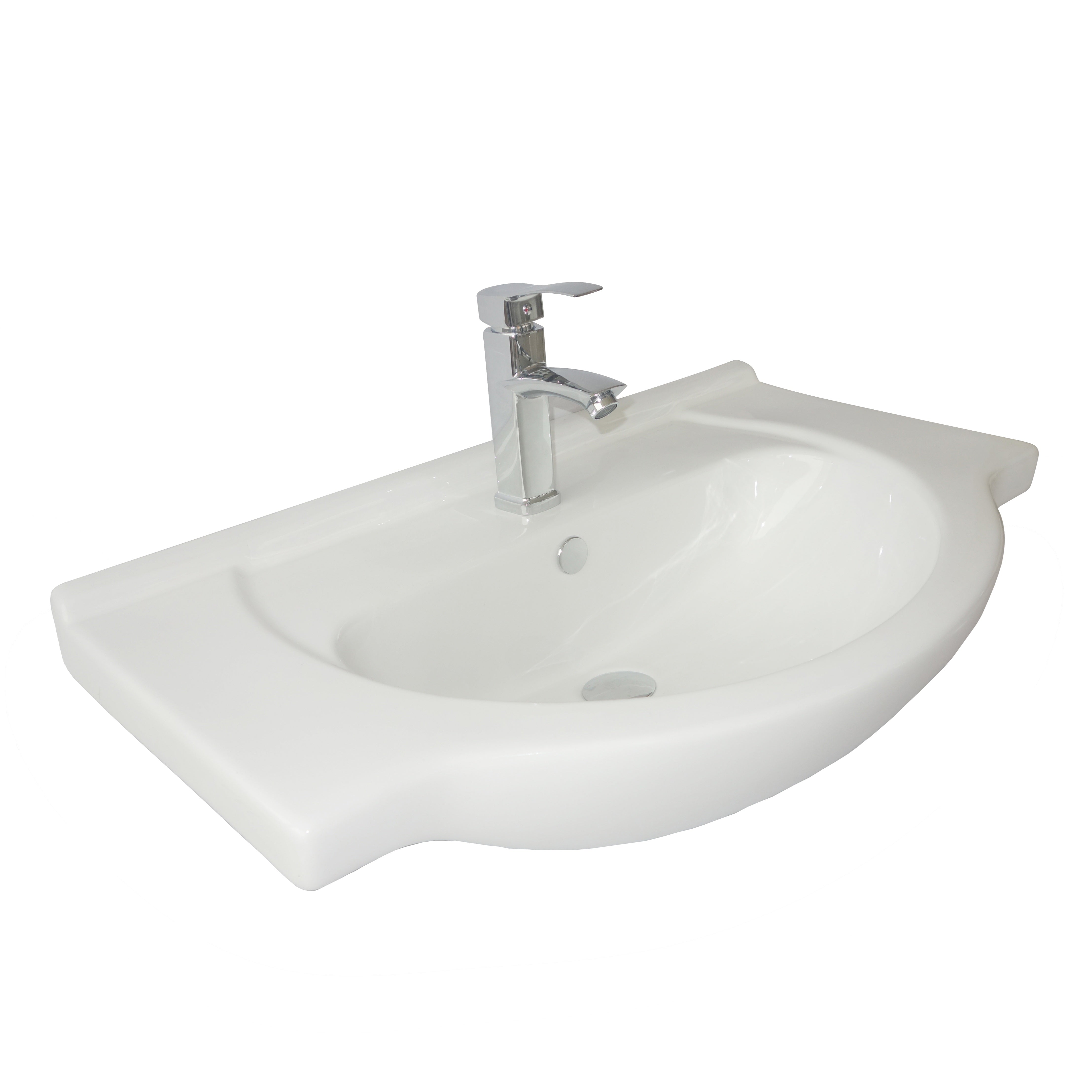Linx Floorstanding Vanity Unit with Basin - Gloss White