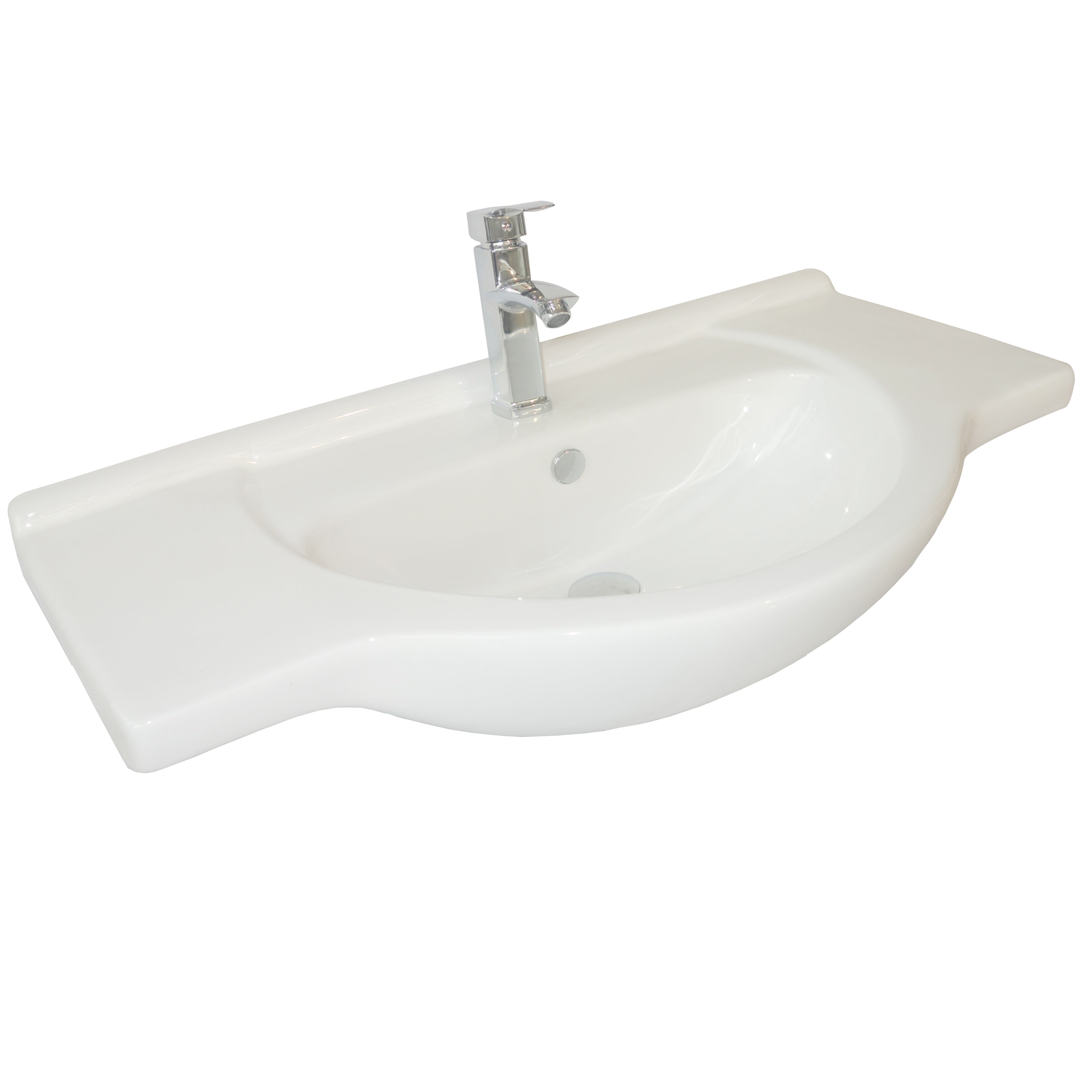 Linx Floorstanding Vanity Unit with Basin - Gloss White