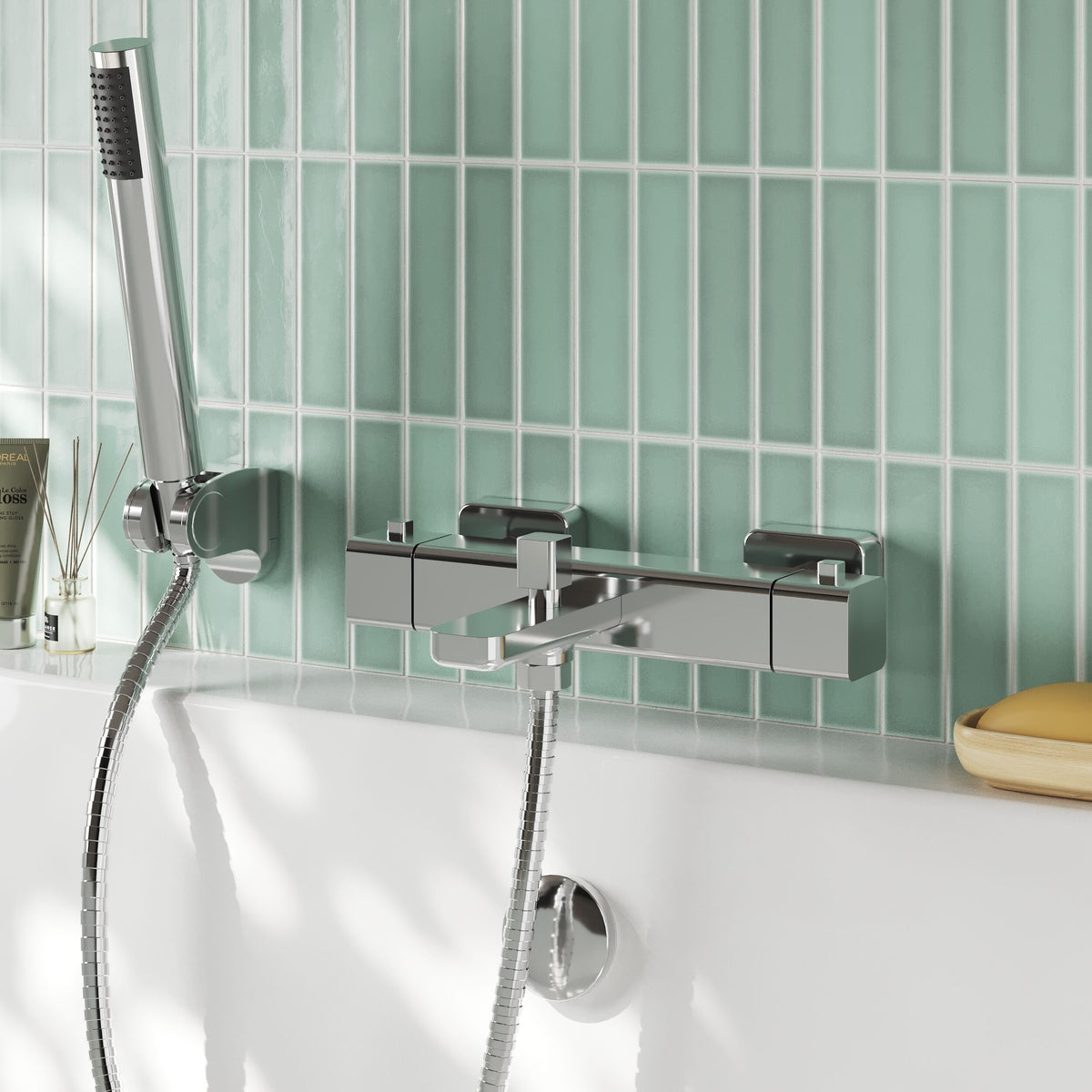 Atlas Thermostatic Bath Shower Mixer - Chrome