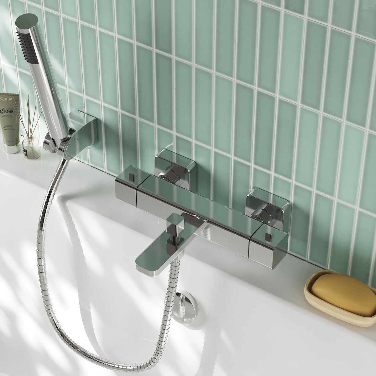 Atlas Thermostatic Bath Shower Mixer - Chrome