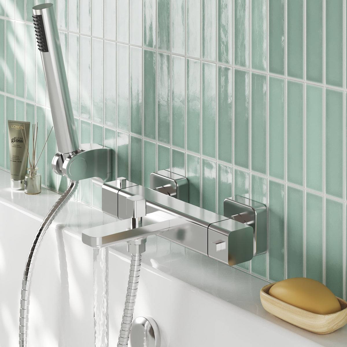 Atlas Thermostatic Bath Shower Mixer - Chrome
