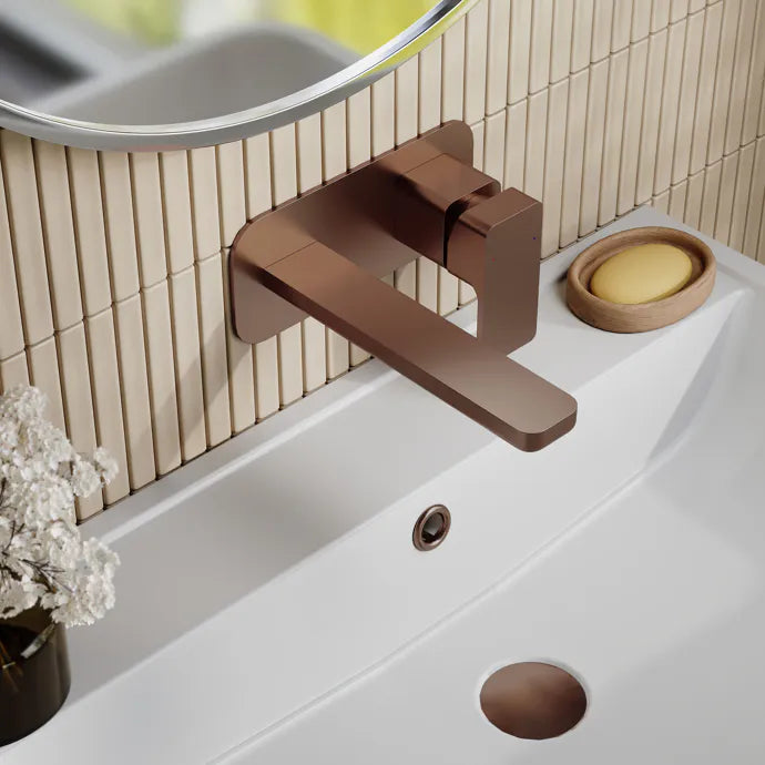 Sterling 2 Hole Wall Mounted Basin Mixer Tap With Plate