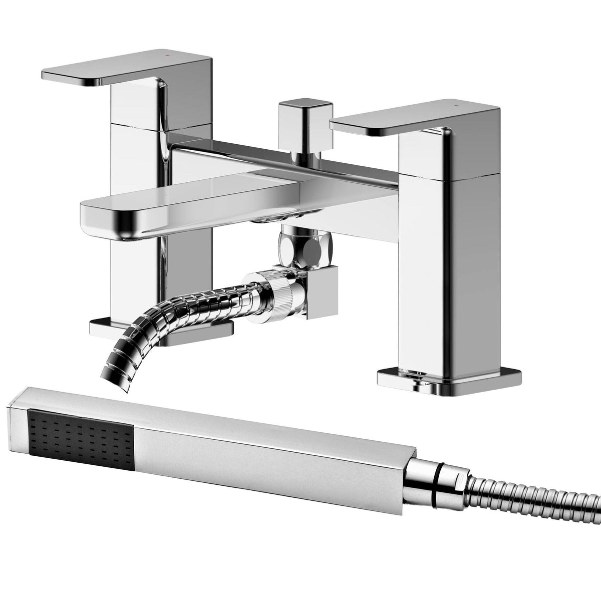 Sterling Deck Mounted Bath Shower Mixer Tap with Handset - Chrome