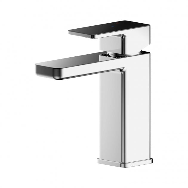 Sterling Eco Mono Basin Mixer Tap With Push Button Waste - Chrome