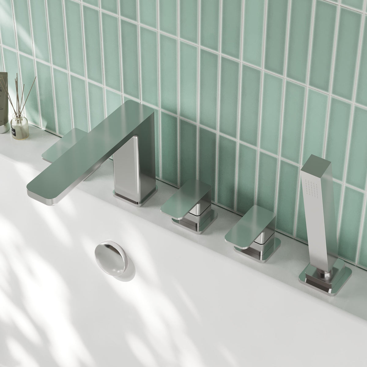Sterling 5 Hole Deck Mounted Bath Shower Mixer Tap - Chrome