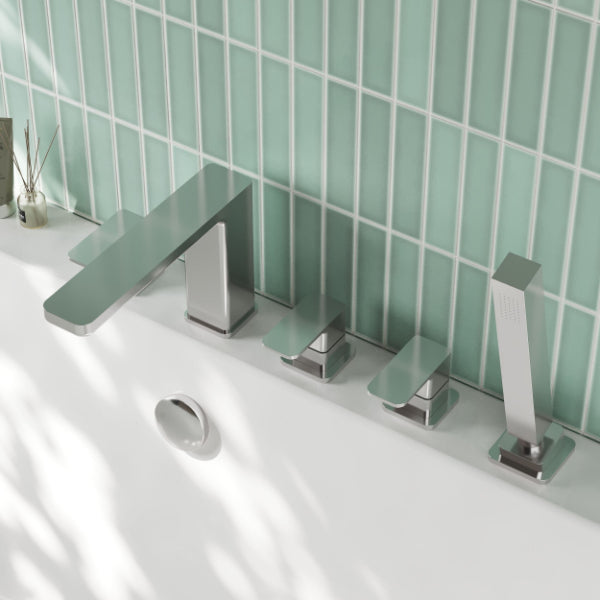 Sterling 5 Hole Deck Mounted Bath Shower Mixer Tap - Chrome