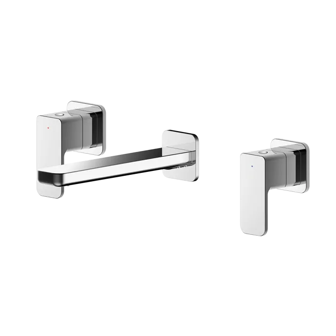 Sterling 3 Hole Wall Mounted Basin Mixer Tap Without Plate - Chrome