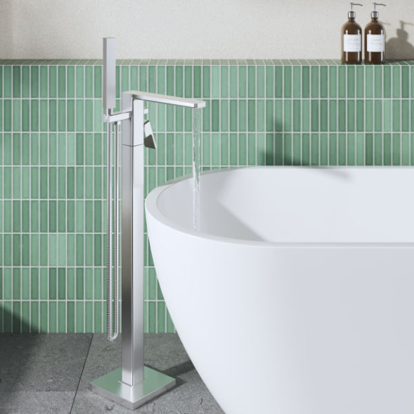 Sterling Floor Mounted Bath Shower Mixer Tap with Handset
