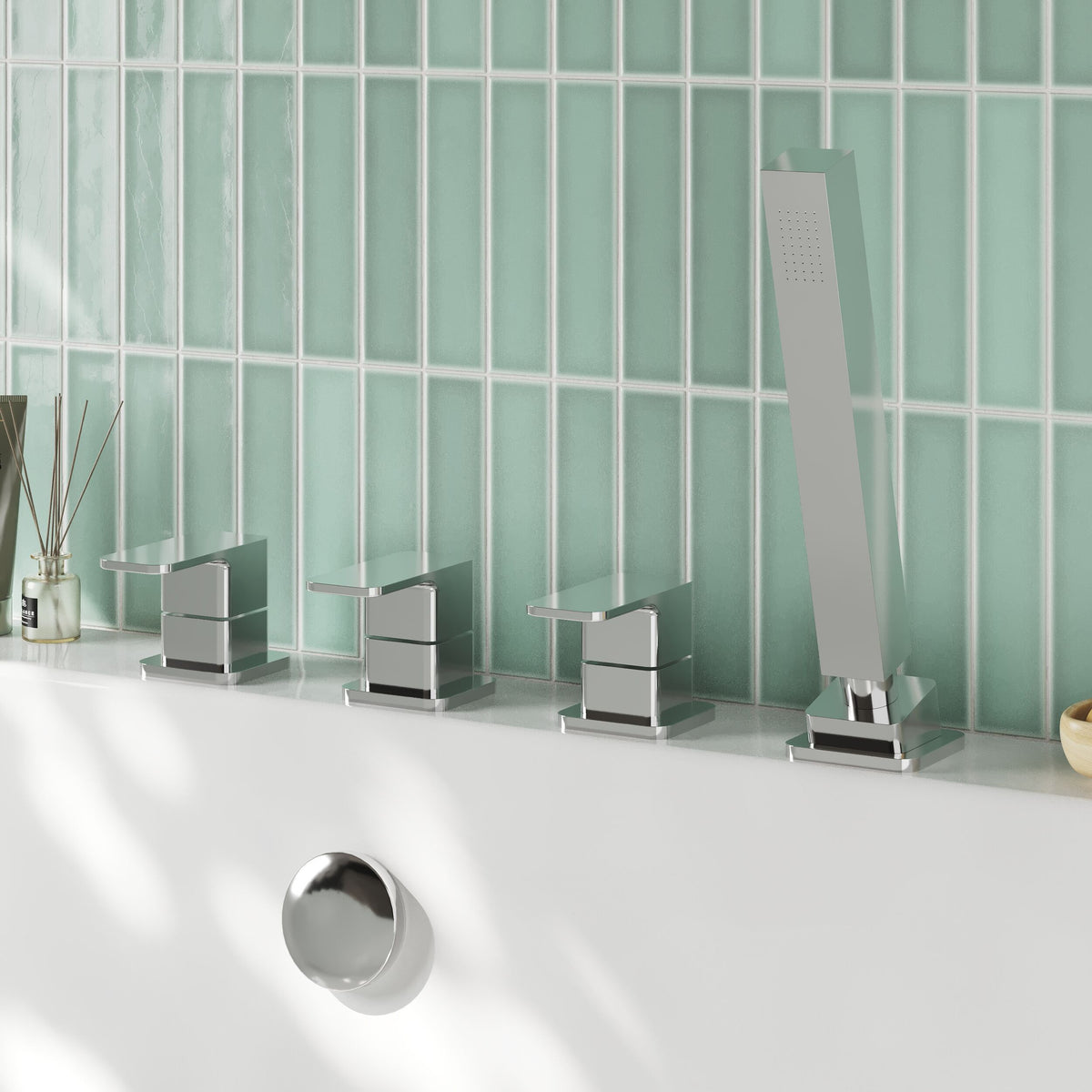 Sterling 4 Hole Deck Mounted Bath Shower Mixer Tap - Chrome