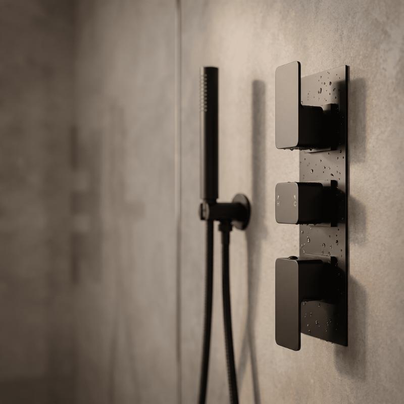 Sterling Thermostatic 3 Outlet Concealed Shower Valve With Diverter